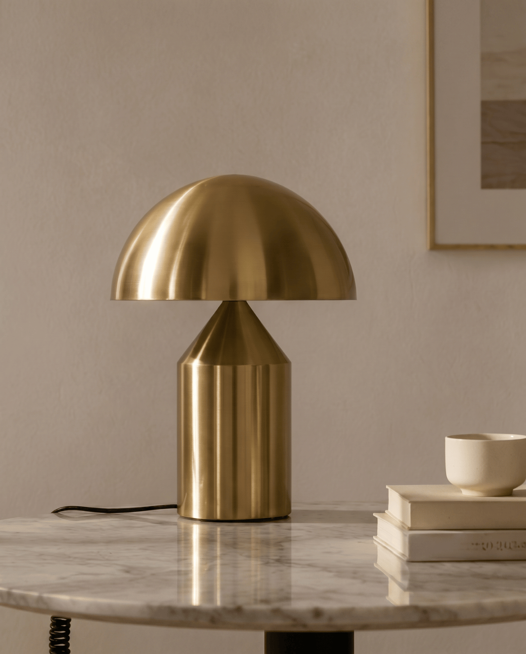 Lune paddenstoelvormige aluminium tafellamp | paddenstoel lamp Goud | - Maison Roze