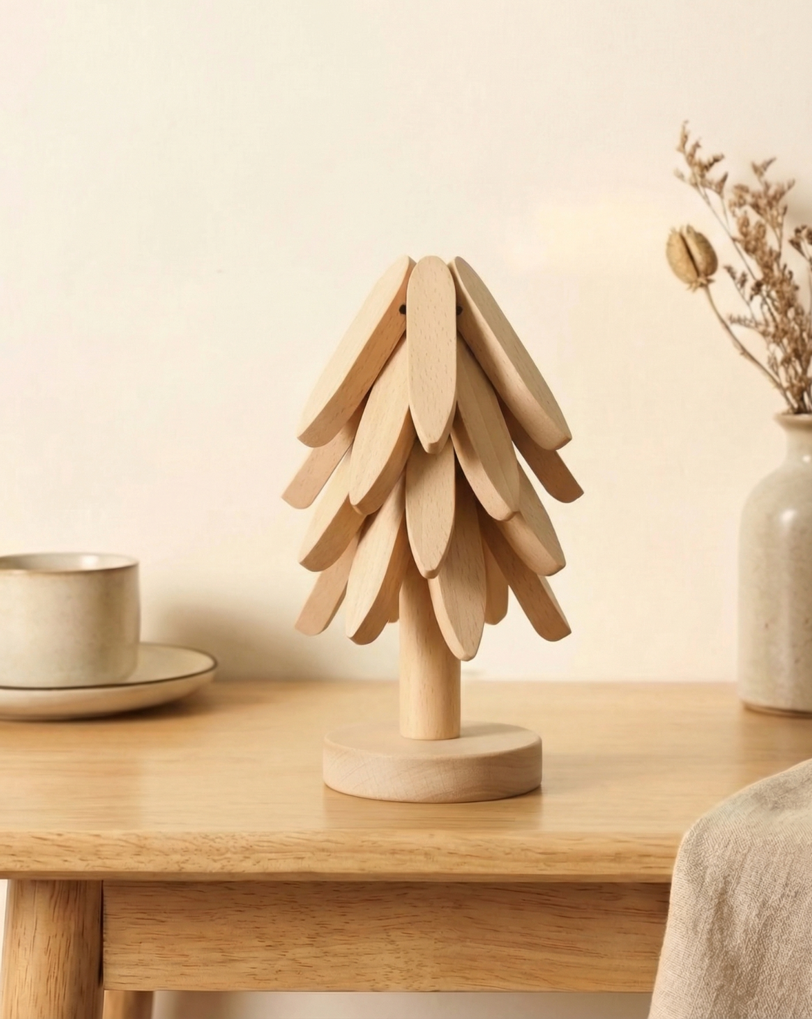 Massief Houten Onderzetters Set | Dennen - Maison Roze