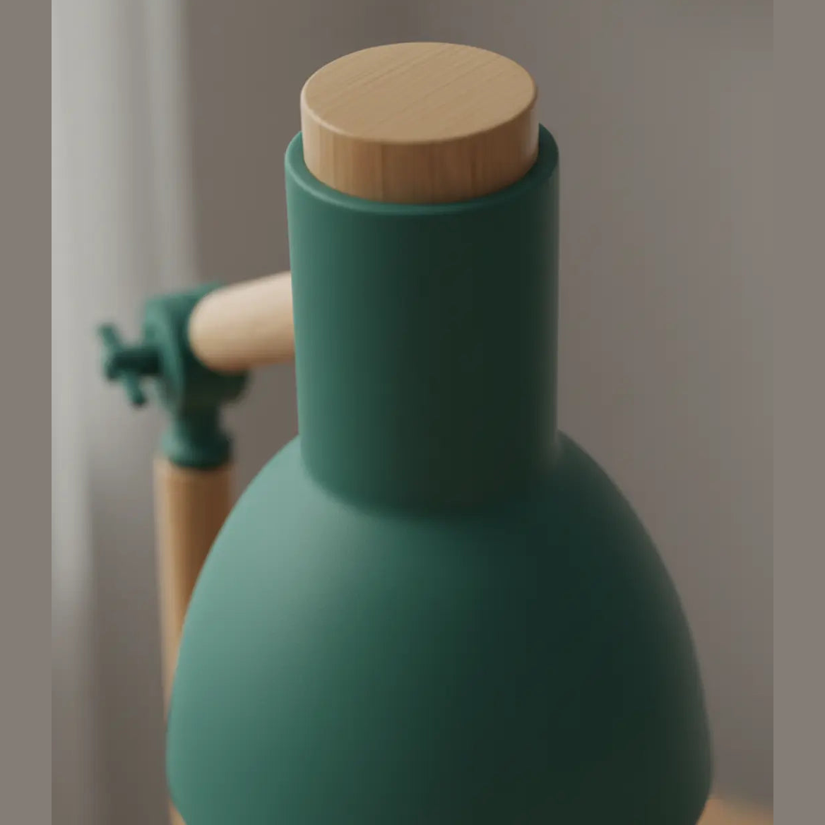 45cm Nordic Tafellamp – Scandinavisch Minimalistische Houten en Metalen Bureaulamp