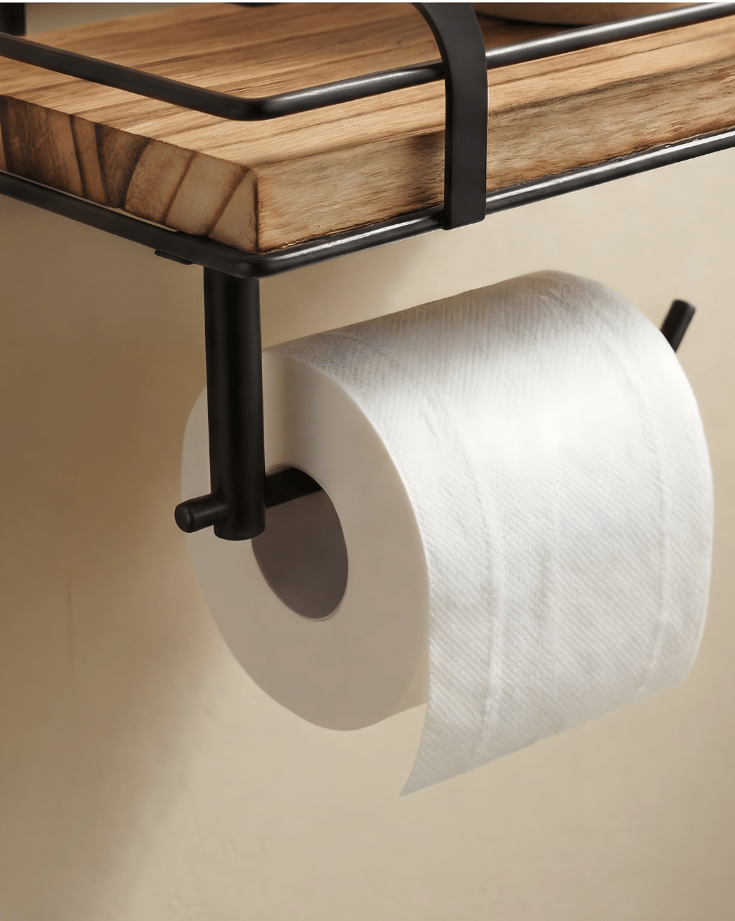 Wand Toiletrolhouder – Toiletpapierhouder met Opbergruimte | - Maison Roze