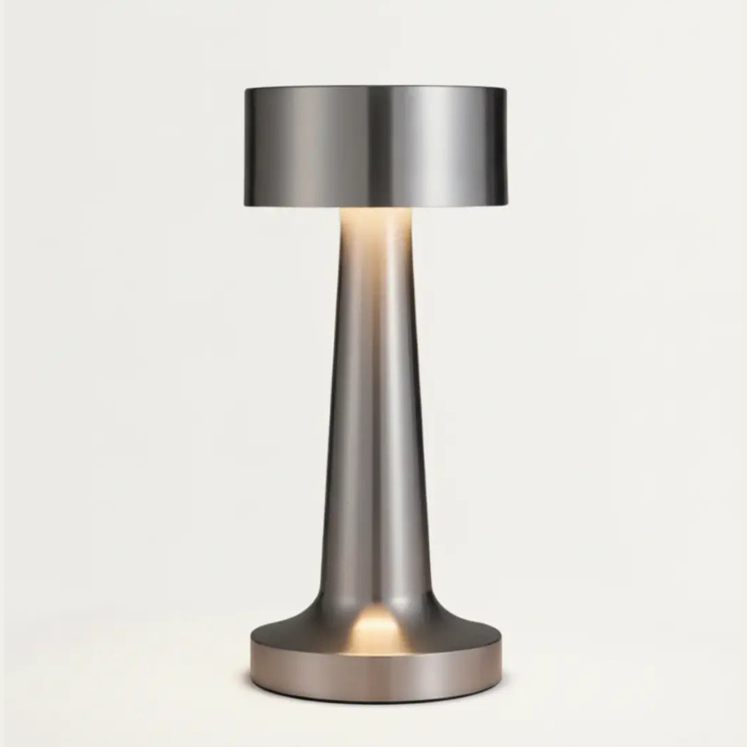 Moderne Draadloze Tafellamp – Oplaadbare LED – Metalen Afwerking