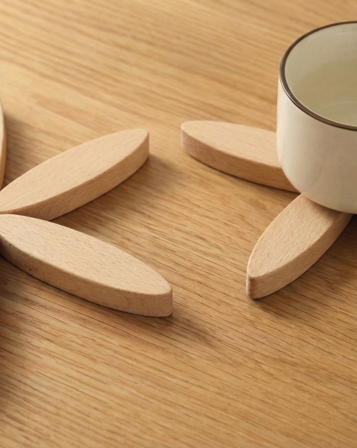 Massief Houten Onderzetters Set | - Maison Roze