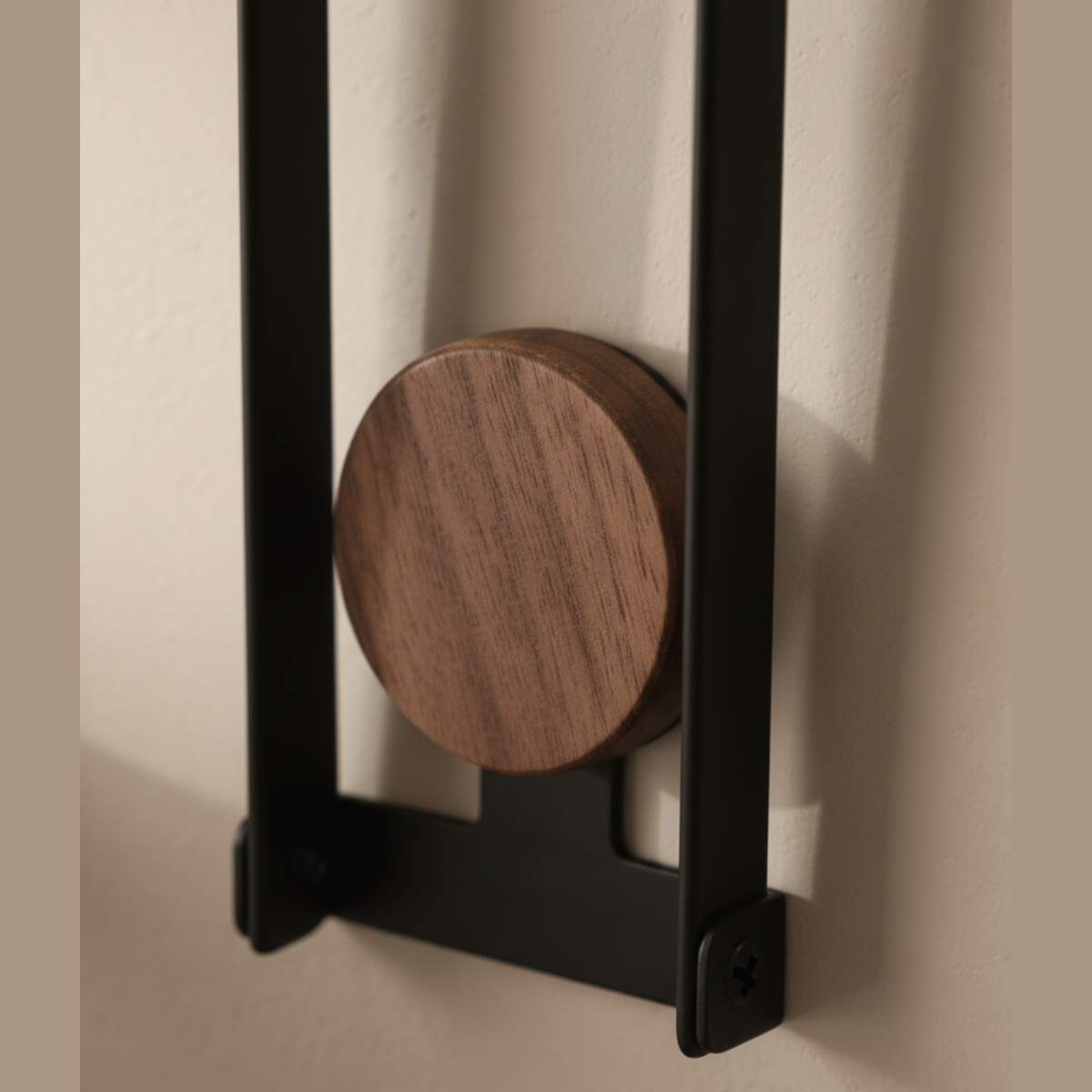 Walnoot Houten Handdoekrek – Wandbevestiging, Opvouwbaar Ontwerp – Geen Boren Nodig