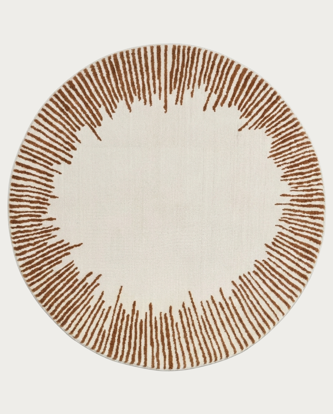 Vale Rond Vloerkleed In Zachte Polyester Met Grafisch Patroon, Ø 120-160 cm | J - Maison Roze