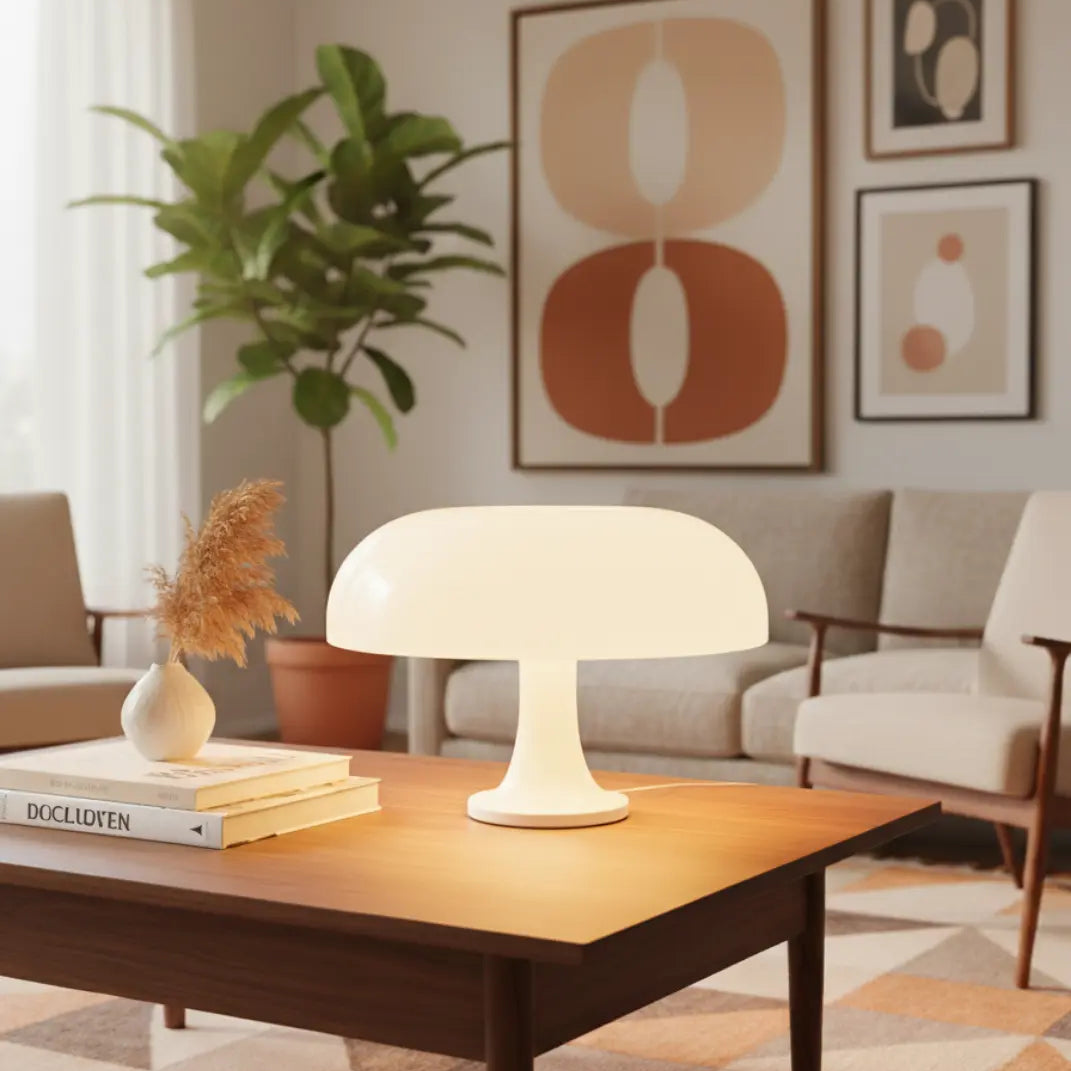 32cm Moderne Paddenstoel-Tafellamp – Retro Ontwerp – Geïntegreerde LED