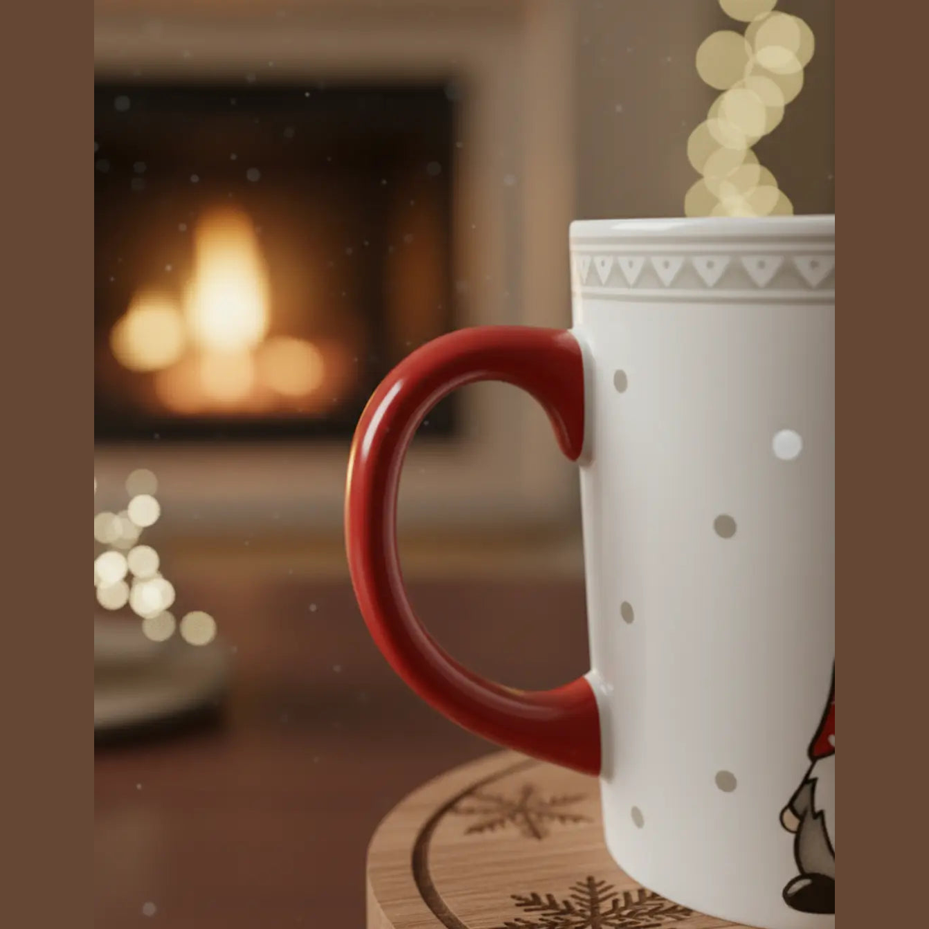 550ml Kerstmok – Santa Claus Rood En Wit Ontwerp