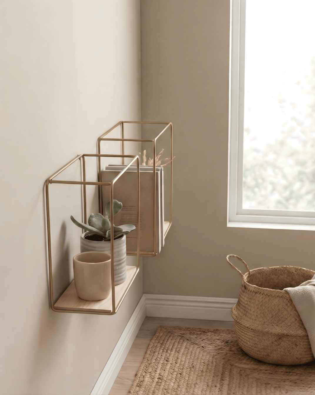 Wandplanken 3-Delig – Wandrek van Metaal & Houtfineer | - Maison Roze