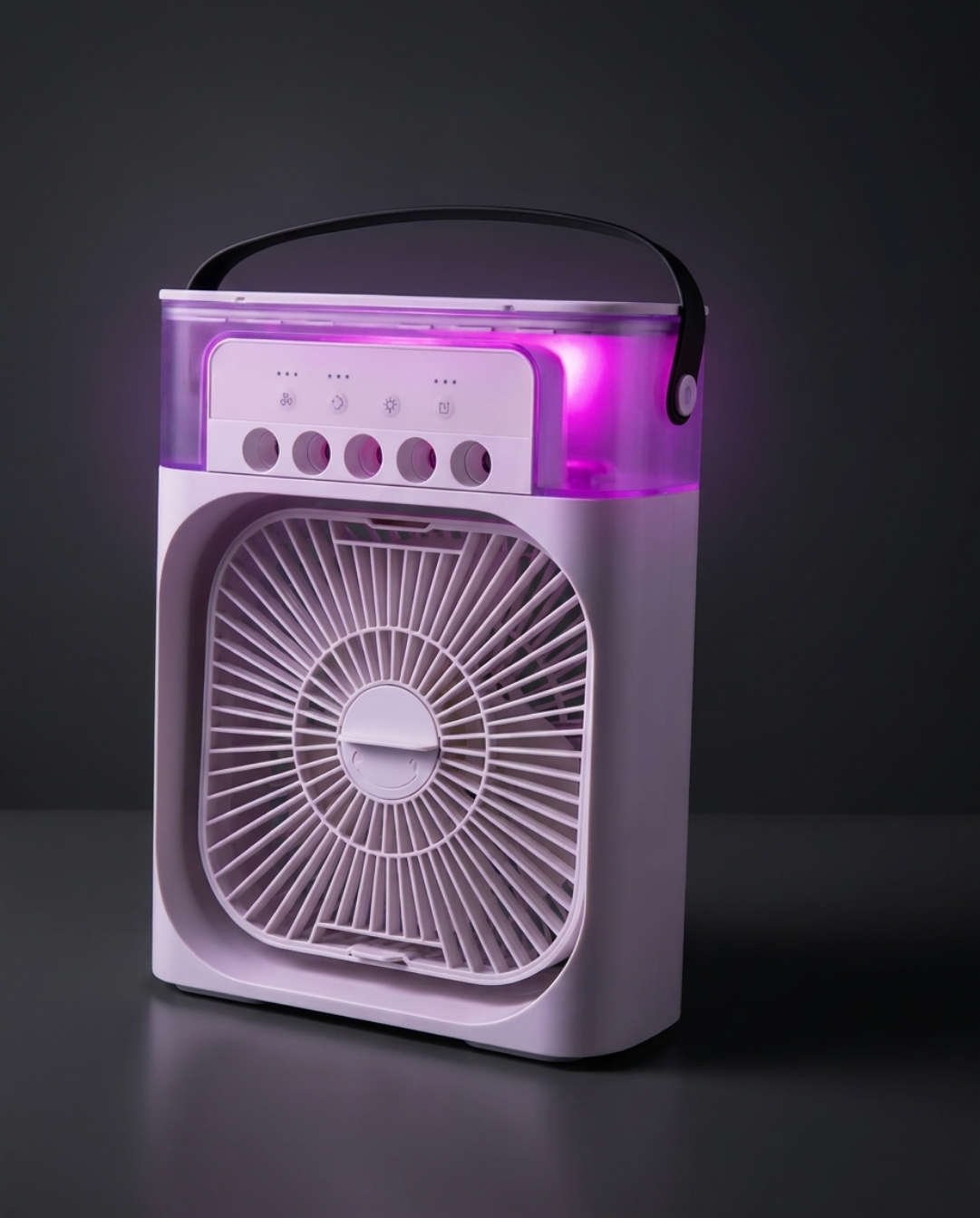 Draagbare Luchtkoeler met Verneveling | Wit ABS | USB-C, 600 ml Waterreservoir | - Maison Roze
