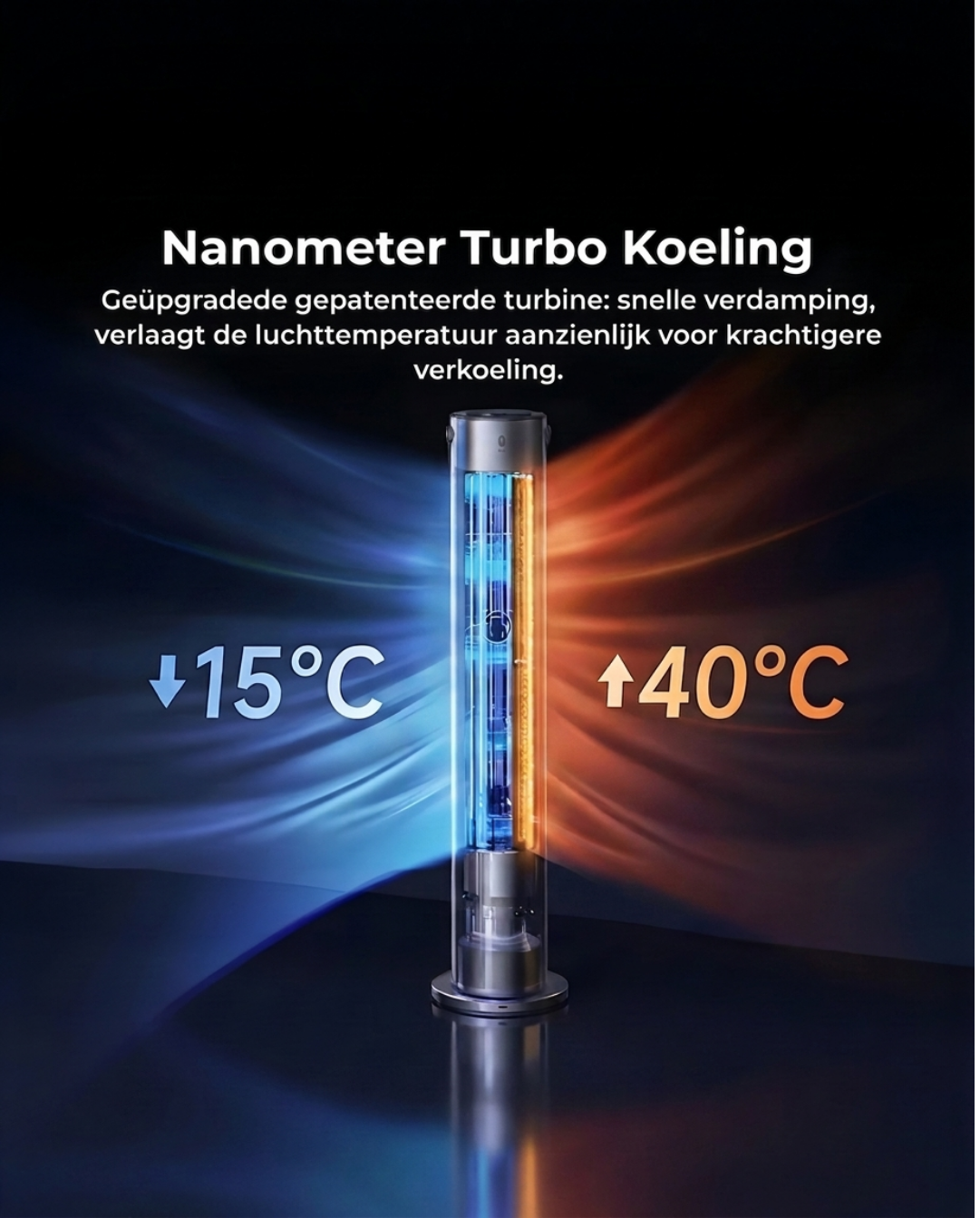 Draagbare Ventilator met Afstandsbediening en Koelfunctie - Fluisterstil, 104cm | - Maison Roze