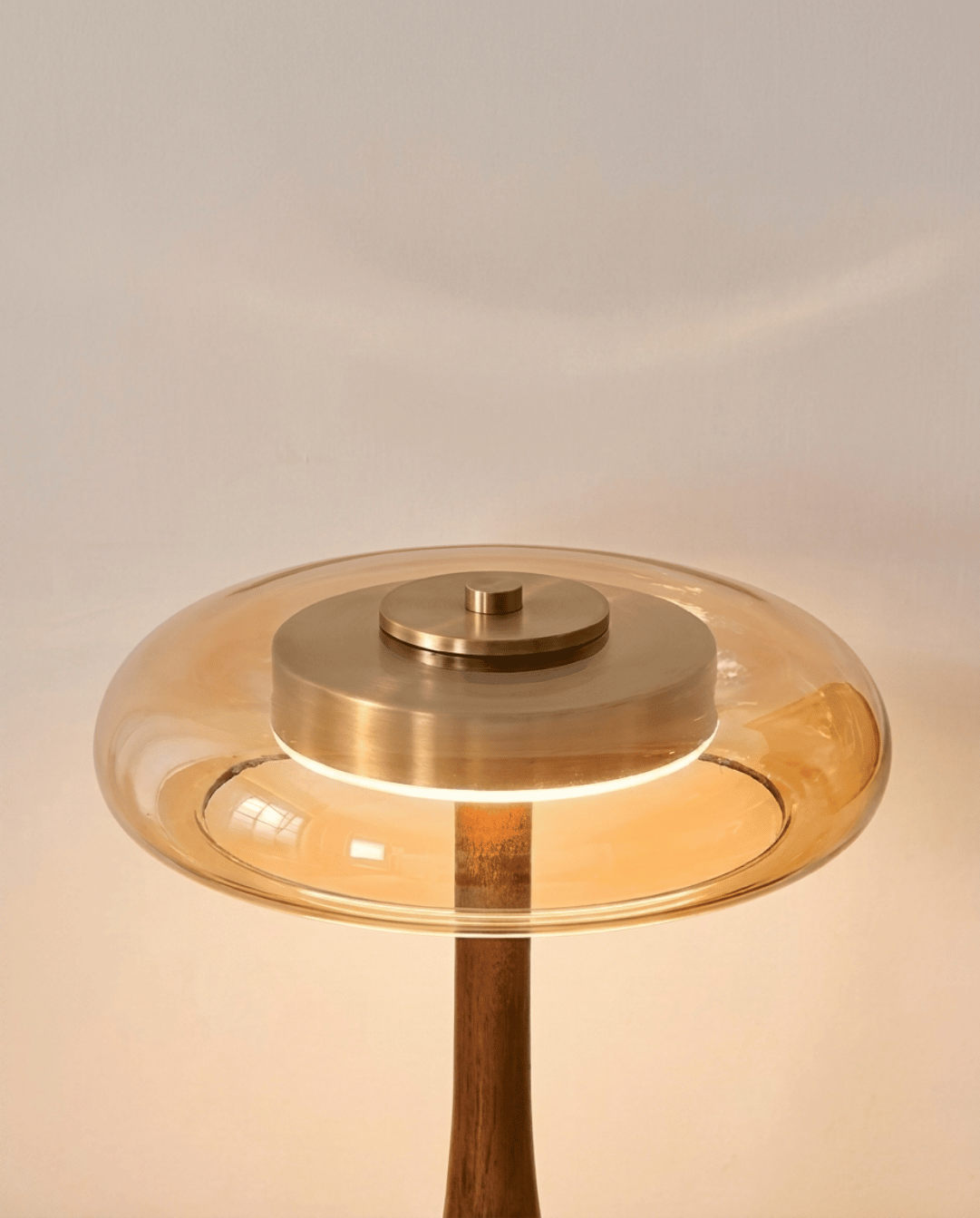 Designer Tafellamp Hout Met Transparante Kap | - Maison Roze