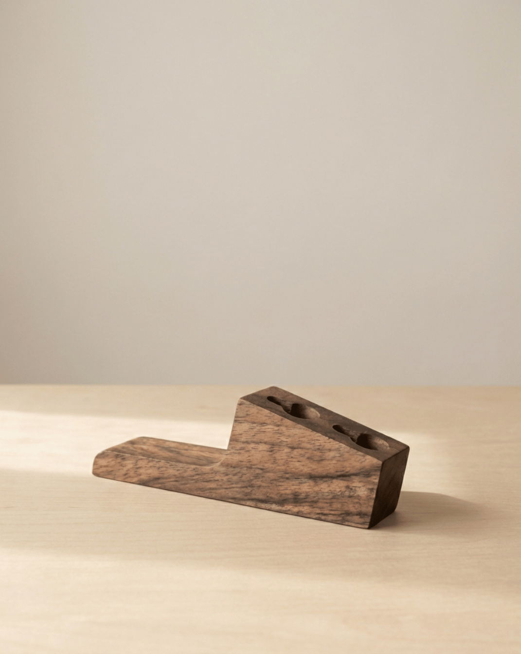 Kapstokhaakjes Hout Set van 4 – Minimalistische Wandhaken voor Hal & Badkamer | - Maison Roze