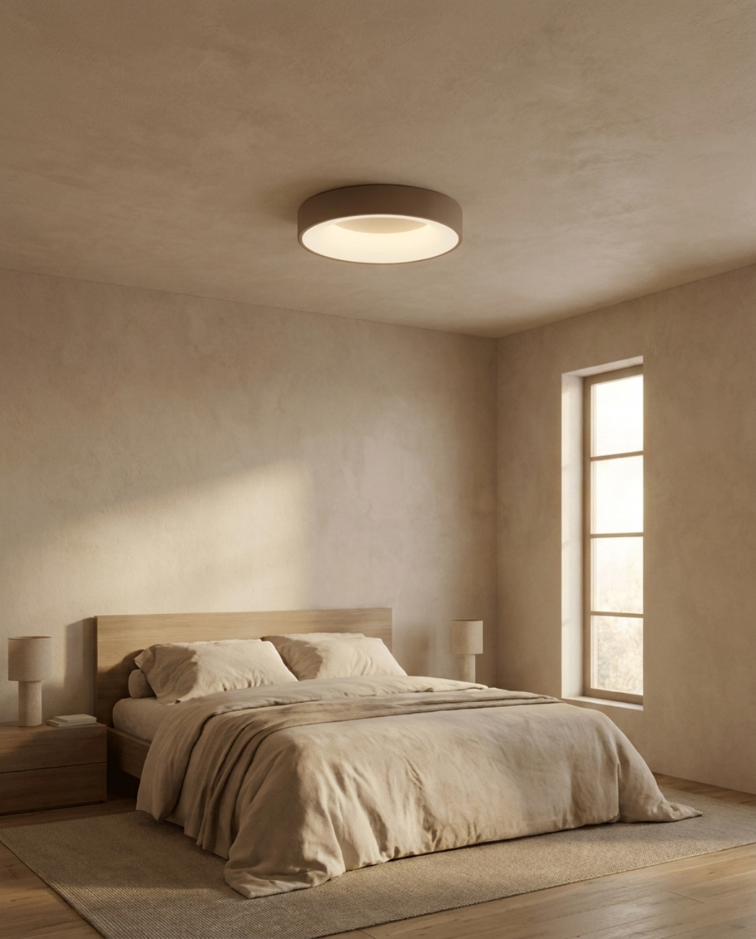 Ronde LED Plafondlamp Scandinavisch Design Wit Metaal | - Maison Roze