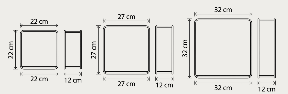 Wandplanken 3-Delig – Wandrek van Metaal & Houtfineer