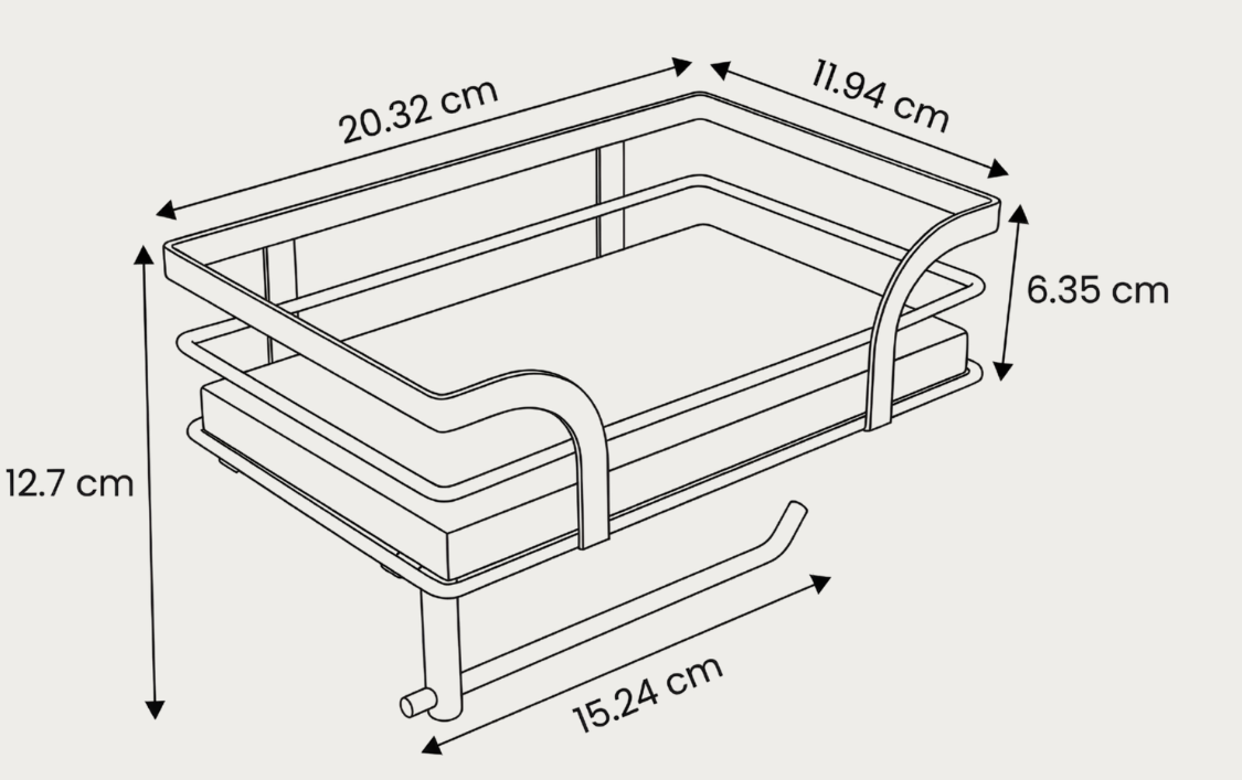Wand Toiletrolhouder – Toiletpapierhouder met Opbergruimte