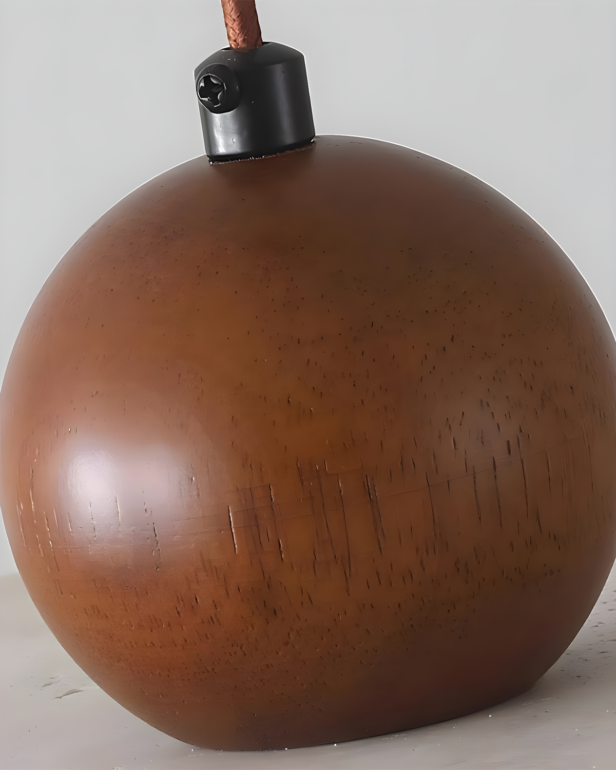 Elvora - Travertin hanglamp met walnoothout - Ø 30 cm | - Maison Roze