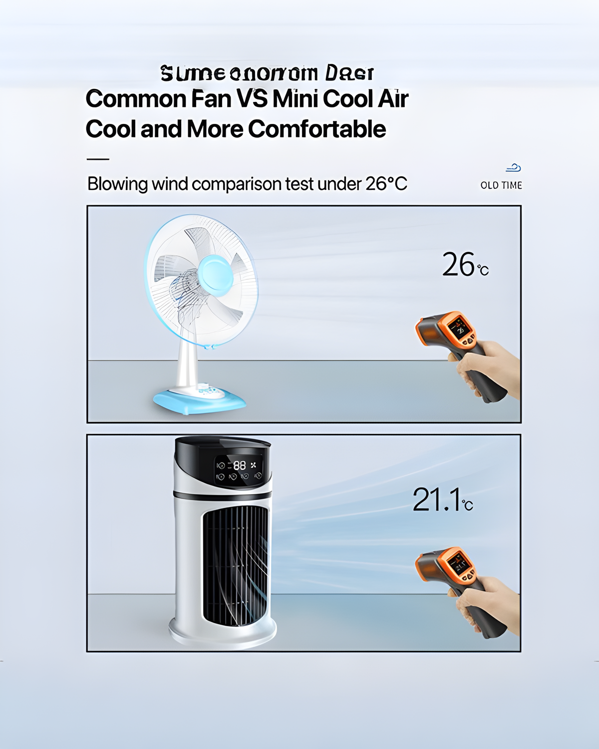 Draagbare Luchtkoeler Compact - Energiezuinige Mini Ventilator voor Slaapkamer en Kantoor | - Maison Roze