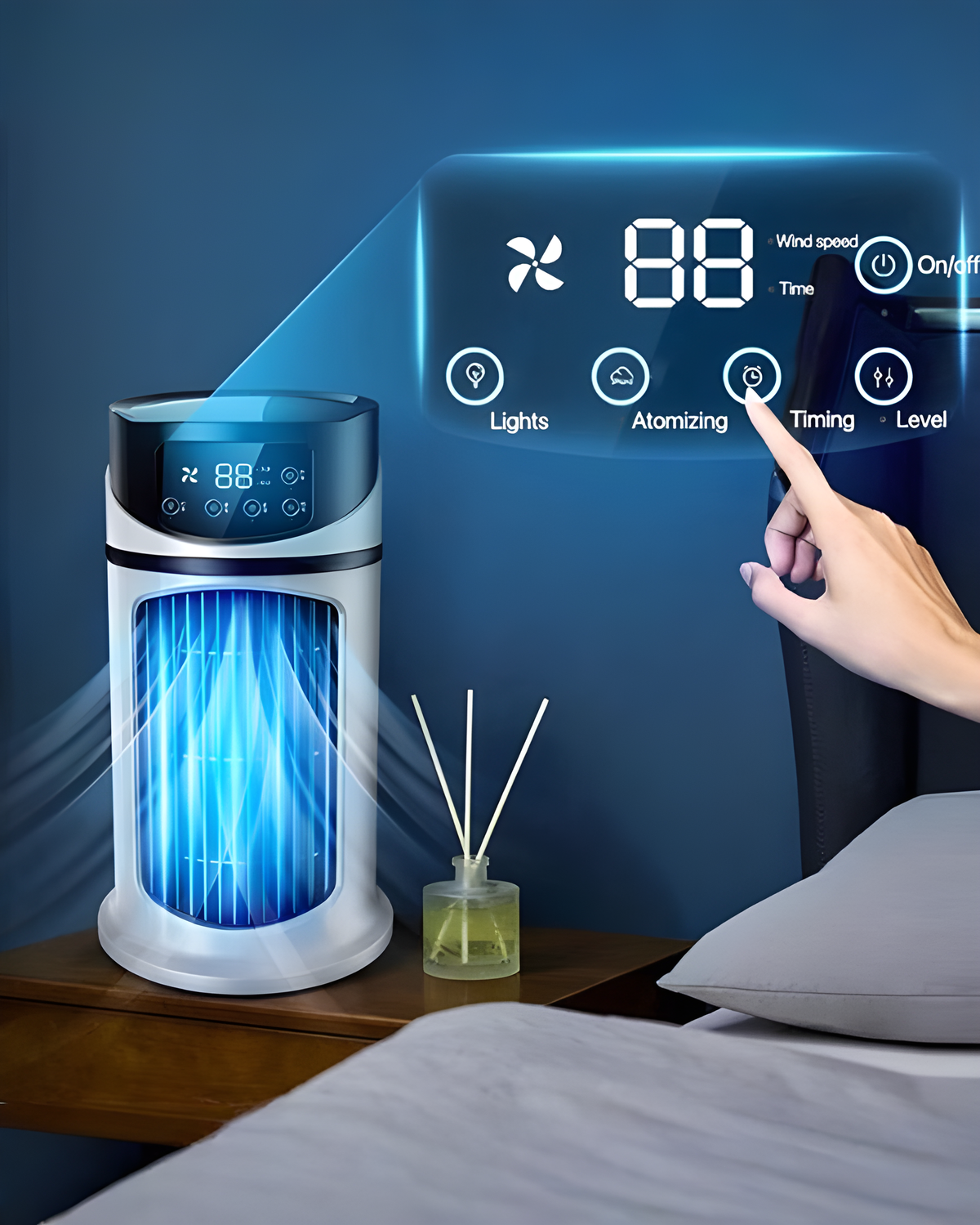 Draagbare Luchtkoeler Compact - Energiezuinige Mini Ventilator voor Slaapkamer en Kantoor | - Maison Roze