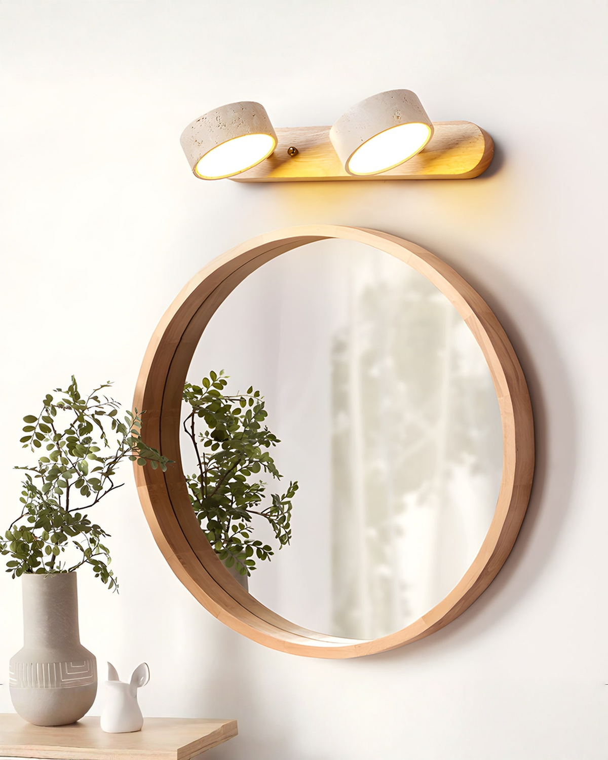 Travertin wandlamp met draaibare koppen - 2, 3 of 4 lampen | - Maison Roze