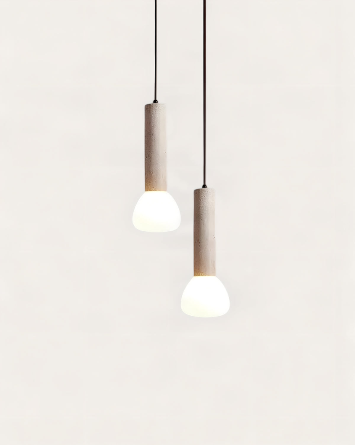 Matchstick - Travertin hanglamp met lichtstaven | - Maison Roze