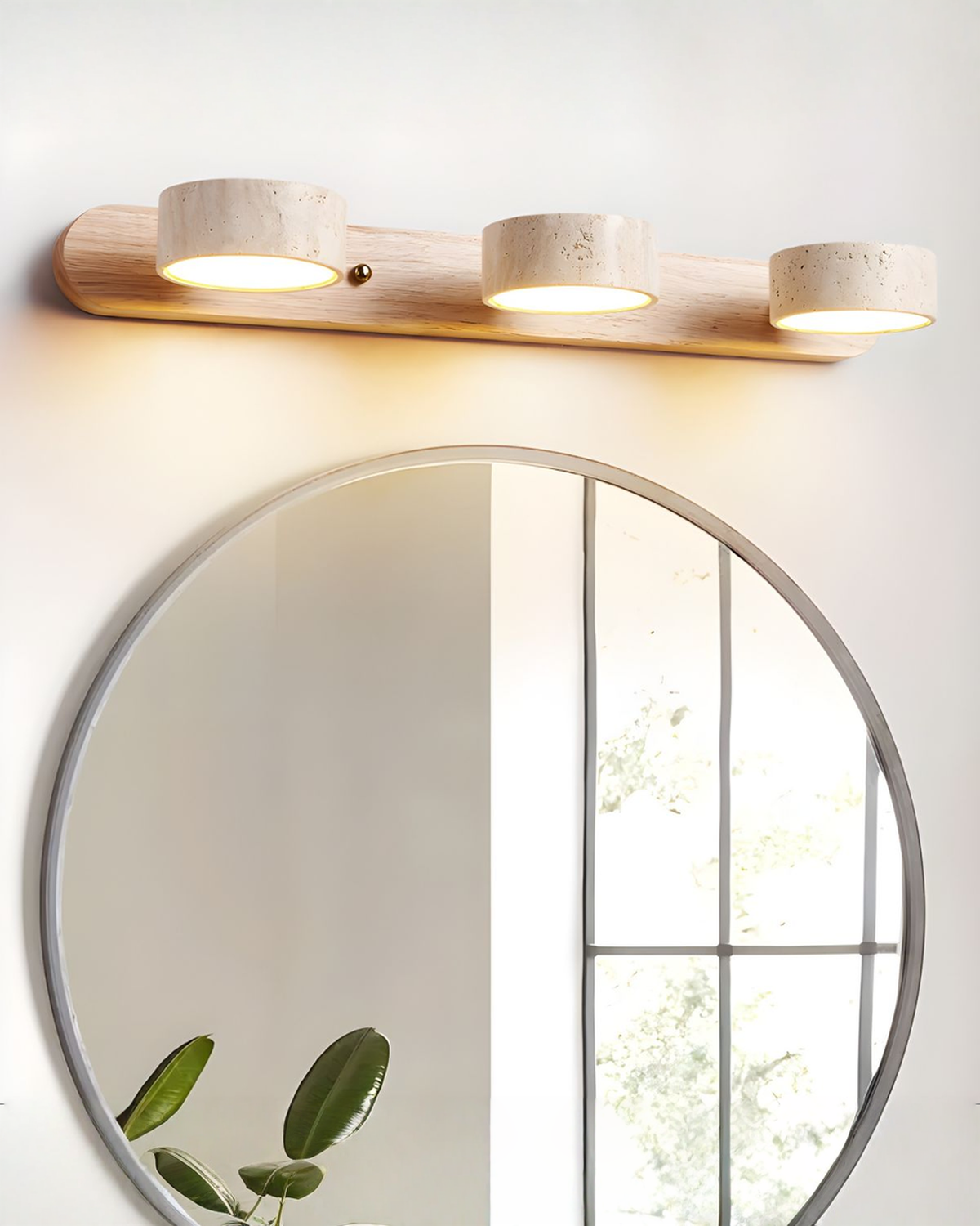 Travertin wandlamp met draaibare koppen - 2, 3 of 4 lampen | - Maison Roze