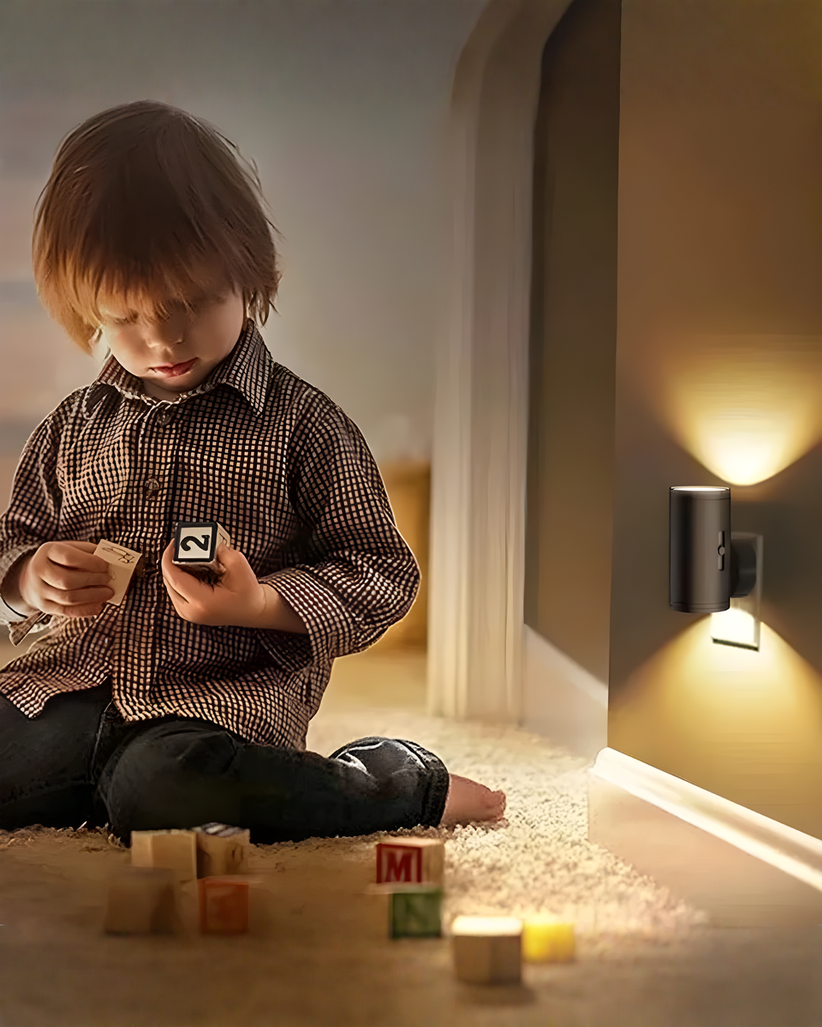 Dimbaar Nachtlampje voor Stopcontact - Multikleur LED Nachtlicht Modern, Set van 2 | - Maison Roze