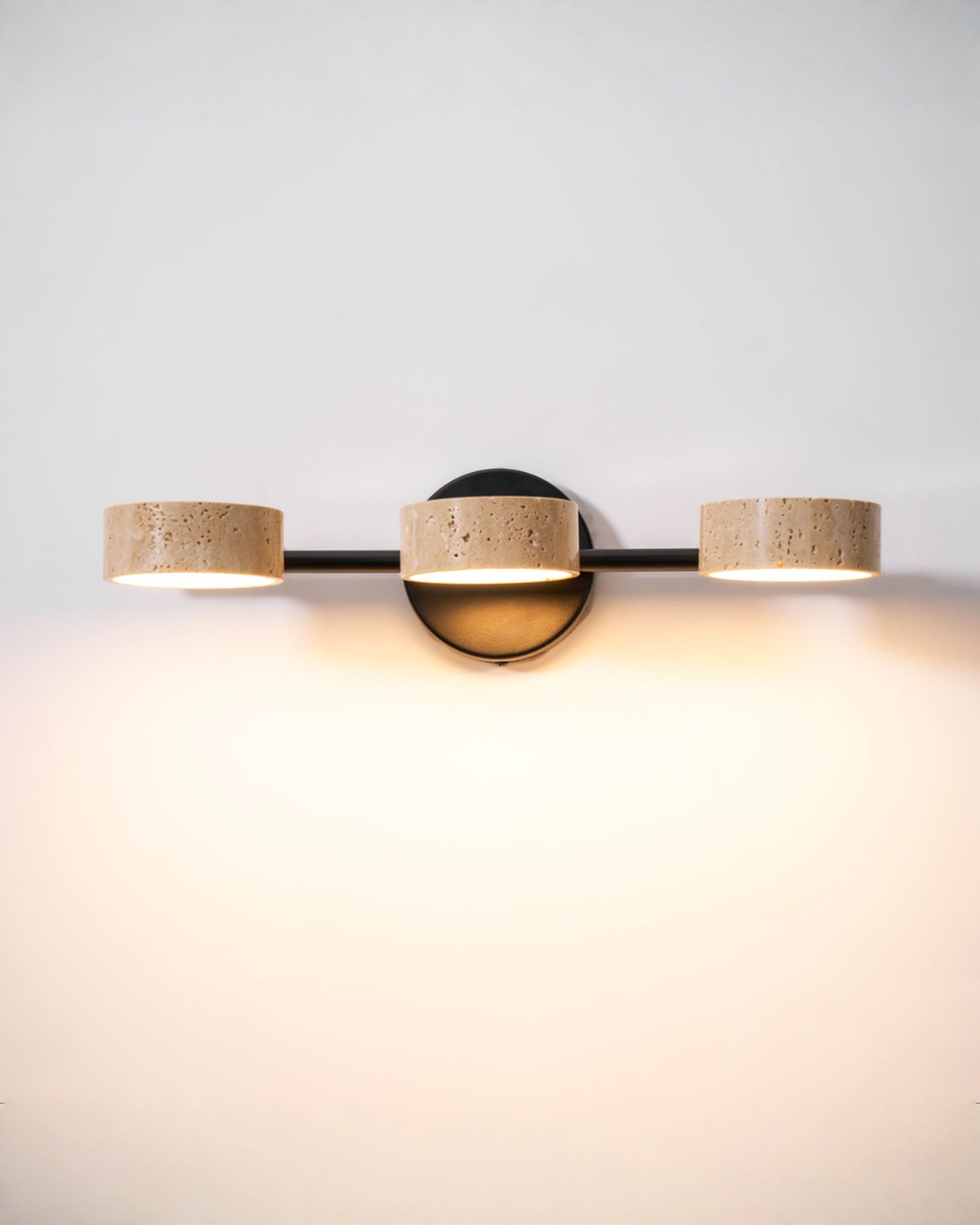 Traviso - Travertin spiegellamp met 2 of 3 lichtpunten | - Maison Roze