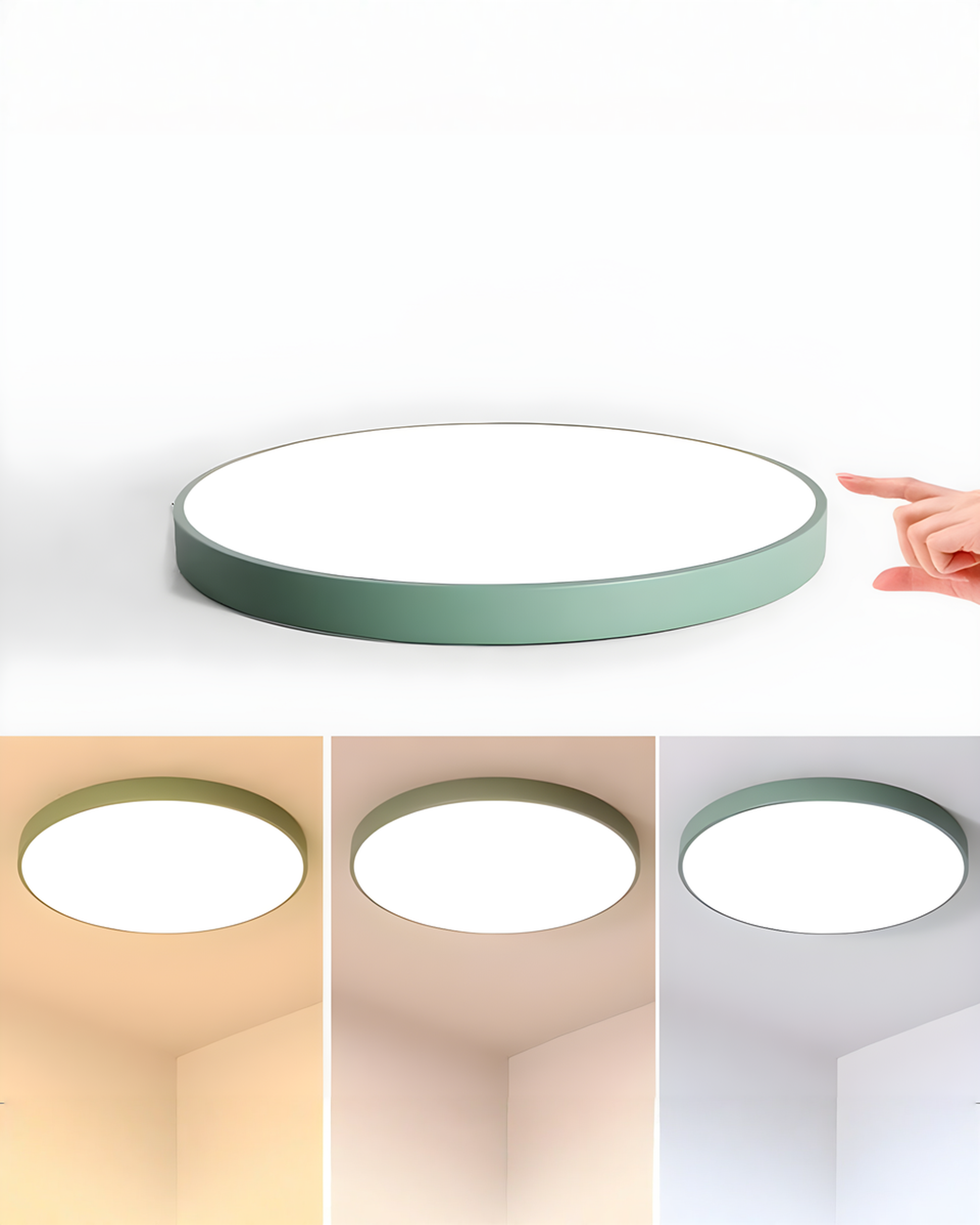Ronde LED Plafondlamp Minimalistisch – Metaal & Acryl | - Maison Roze