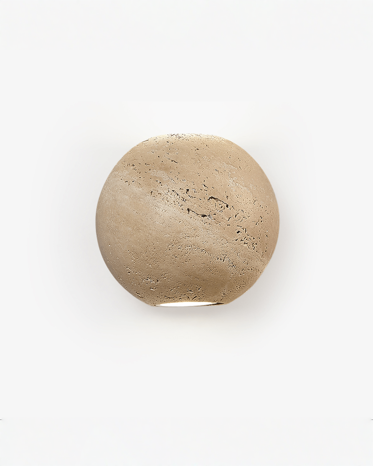 Globe - Bolvormige travertin wandlamp - Ø 13 cm | Naturel Travertijn - Maison Roze
