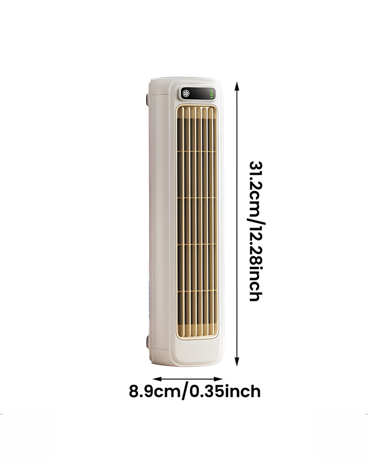Draagbare Airconditioner met Accu | Oplaadbare Mini Luchtkoeler, Kunststof, Grijs of Beige, 31 cm | Beige - Maison Roze