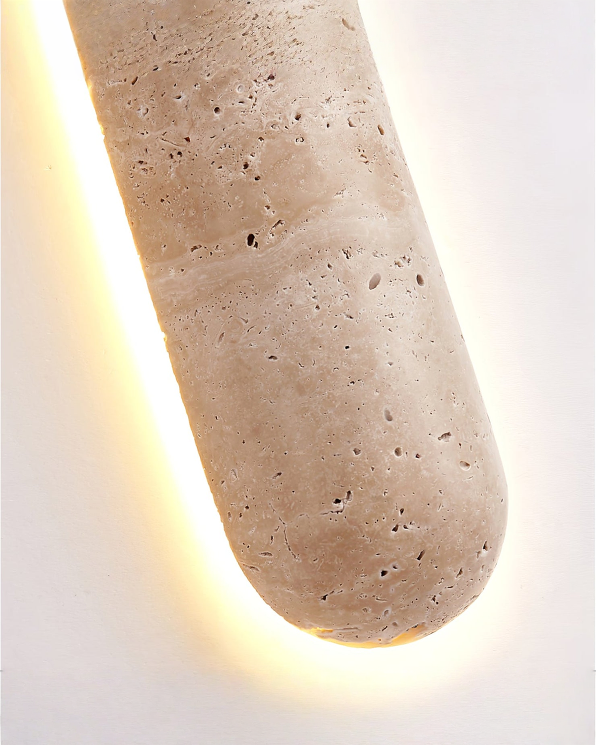 Liora - Pilvormige travertin wandlamp | - Maison Roze