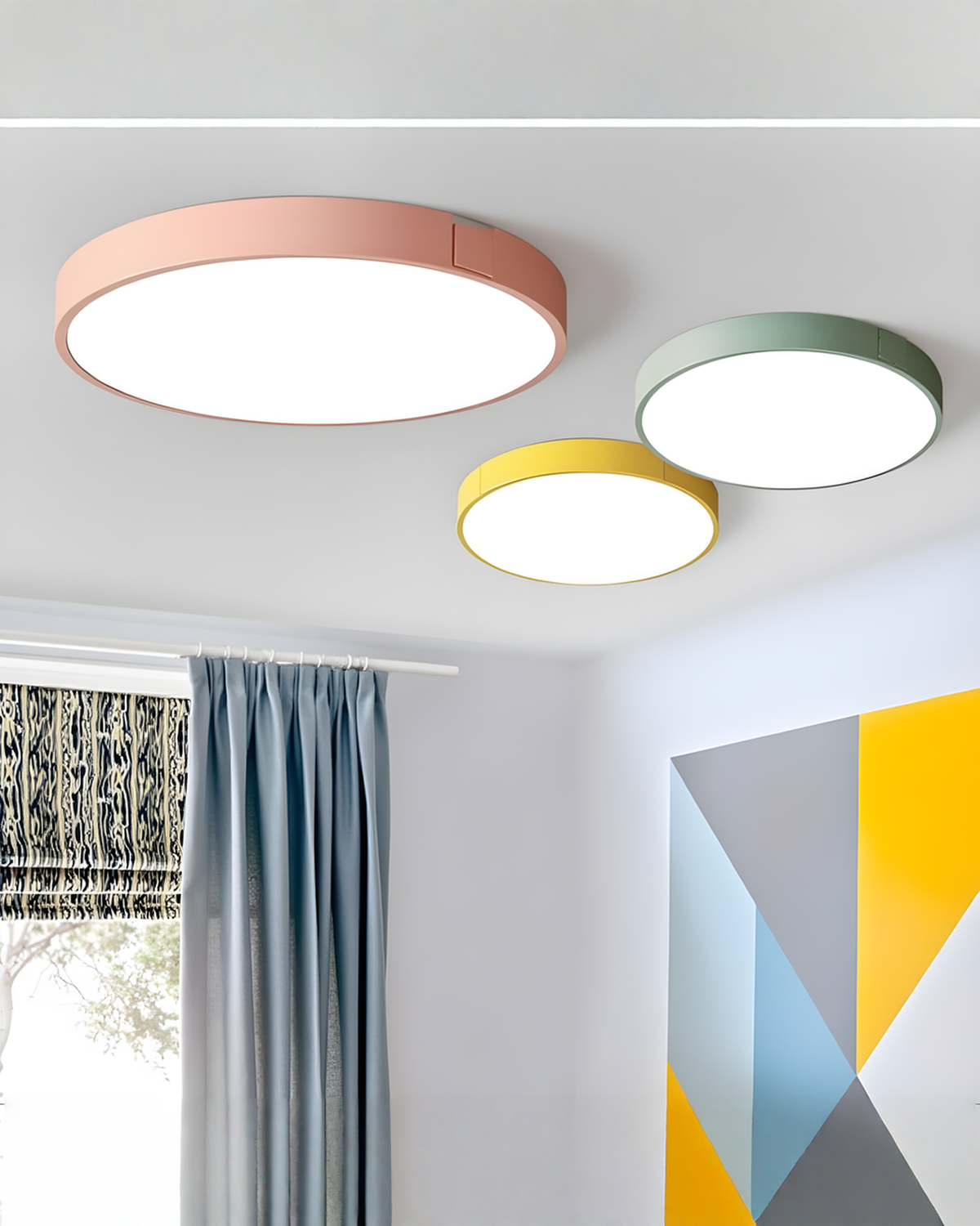Ronde LED Plafondlamp Minimalistisch – Metaal & Acryl | Roze - Maison Roze