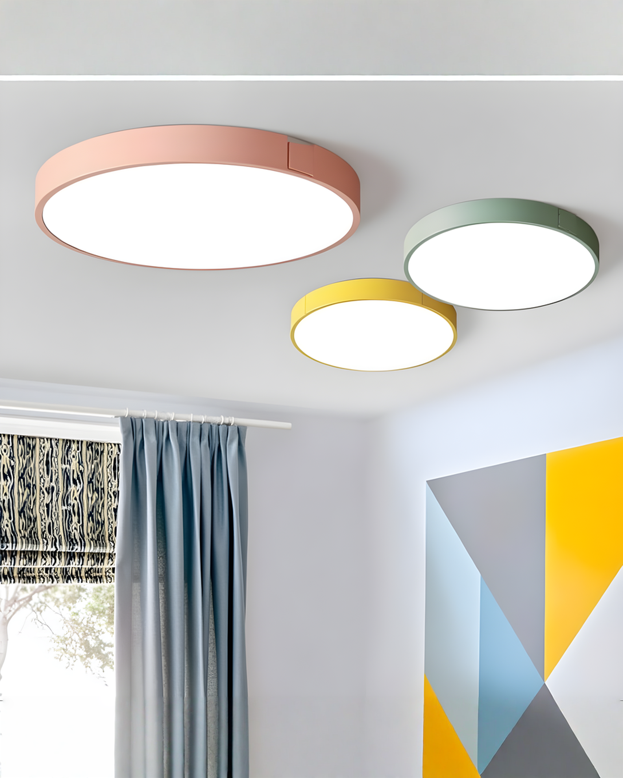 Ronde LED Plafondlamp Minimalistisch – Metaal & Acryl | Roze - Maison Roze