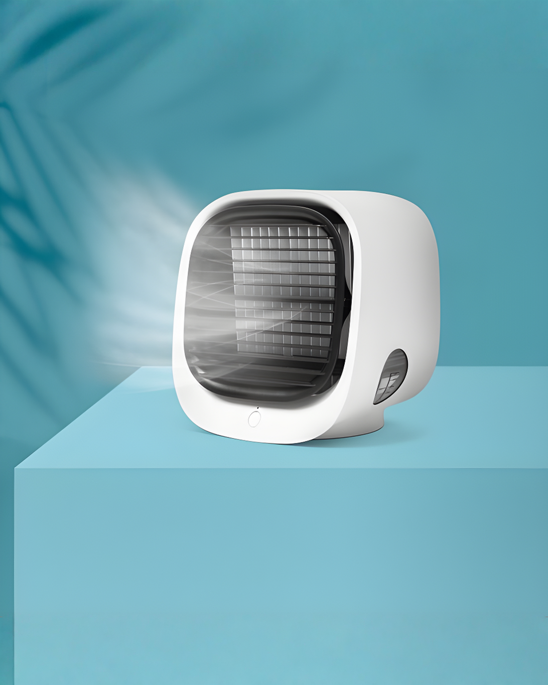 Aron Luchtkoeler 2-in-1 met Luchtbevochtiger en LED-verlichting 16,6 cm | Wit - Maison Roze
