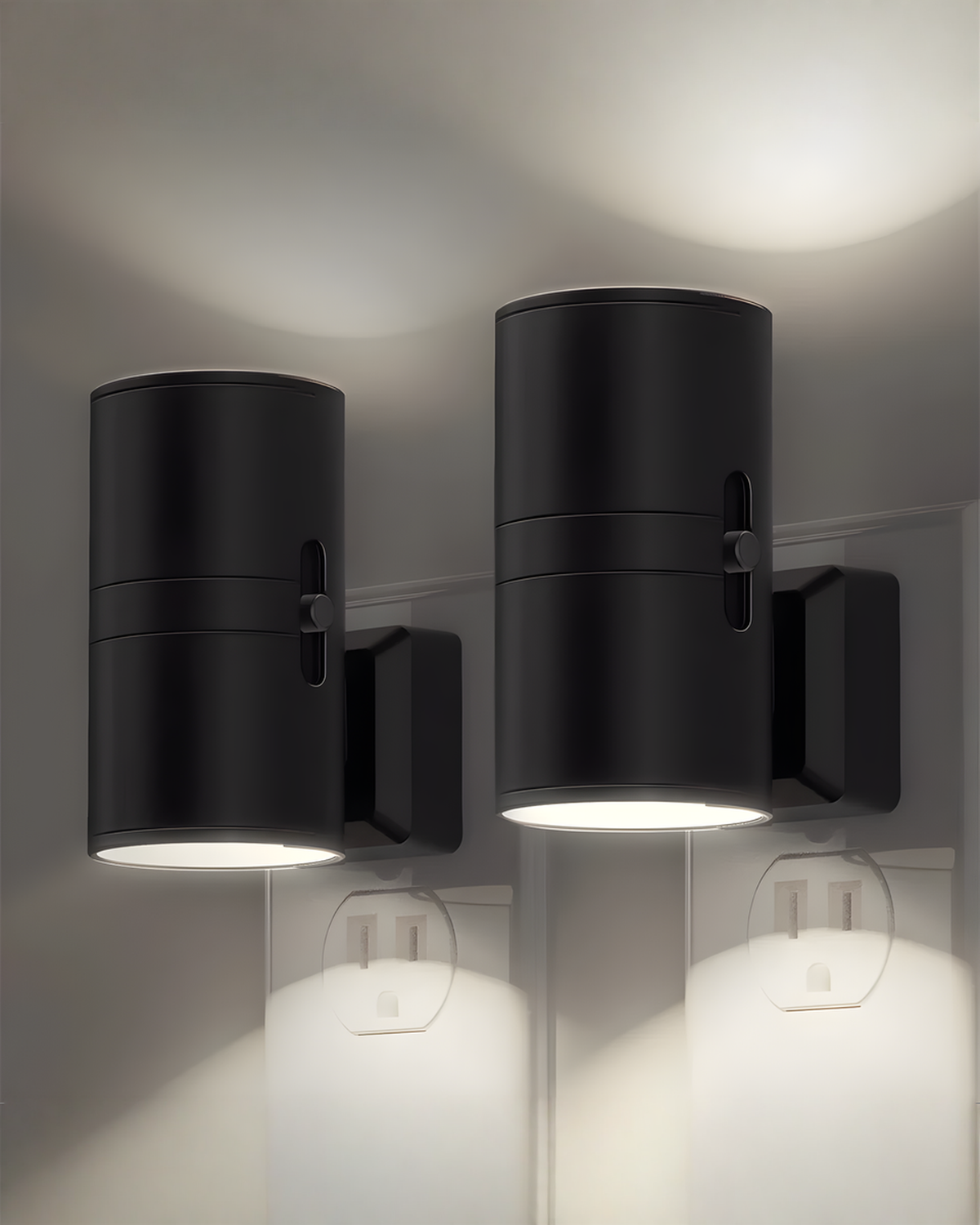Dimbaar Nachtlampje voor Stopcontact - Multikleur LED Nachtlicht Modern, Set van 2 | - Maison Roze