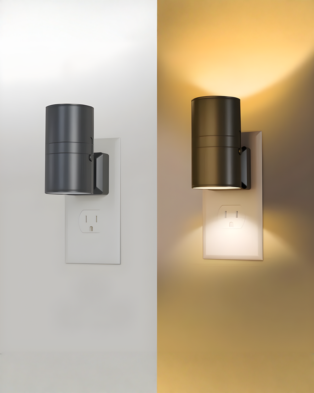 Dimbaar Nachtlampje voor Stopcontact - Multikleur LED Nachtlicht Modern, Set van 2 | - Maison Roze