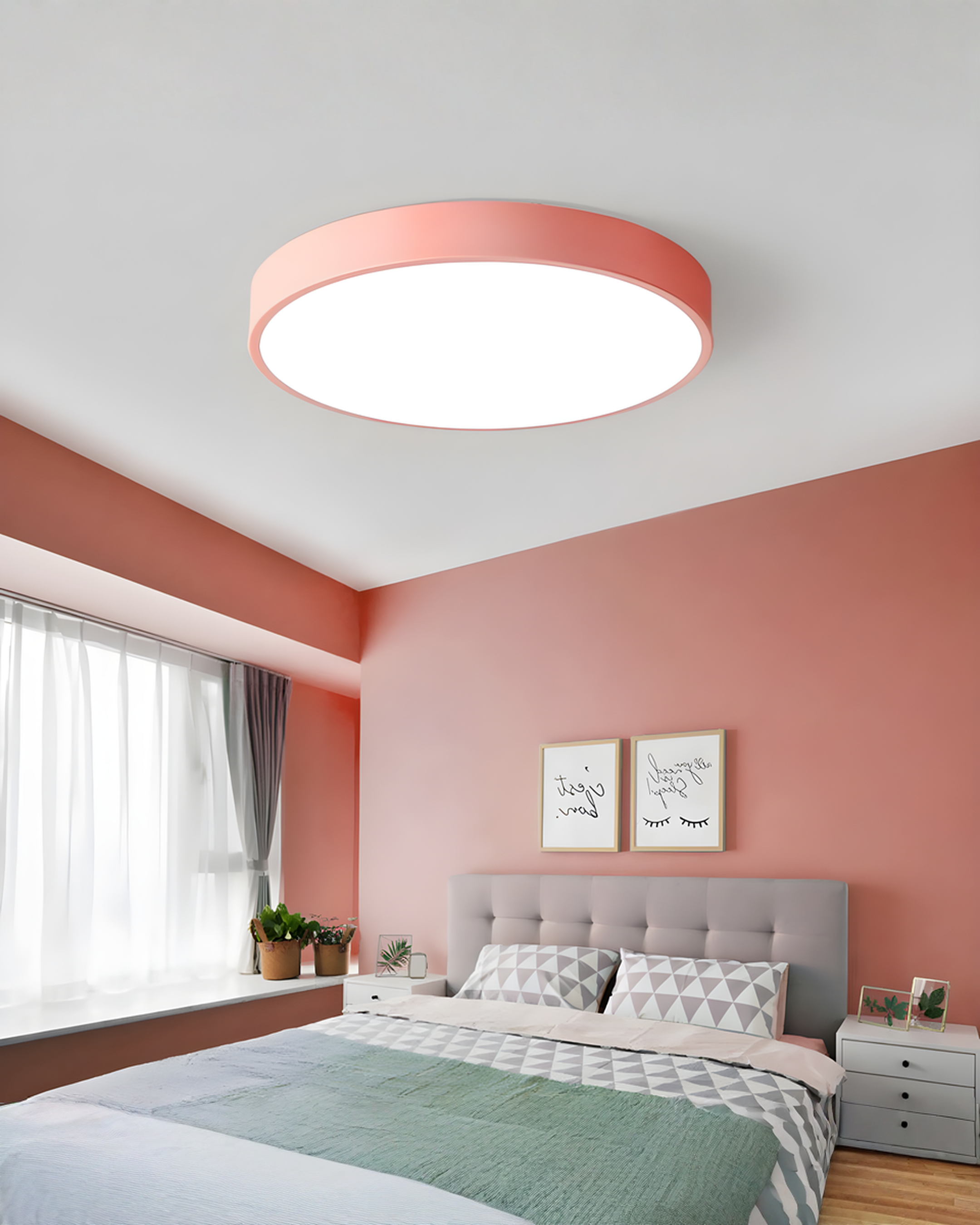 Ronde LED Plafondlamp Minimalistisch – Metaal & Acryl | - Maison Roze