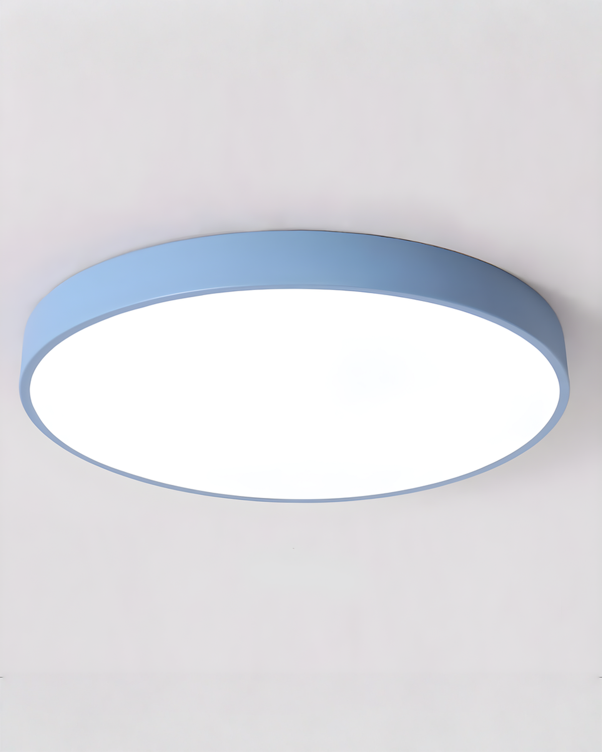 Ronde LED Plafondlamp Minimalistisch – Metaal & Acryl | Blauw - Maison Roze