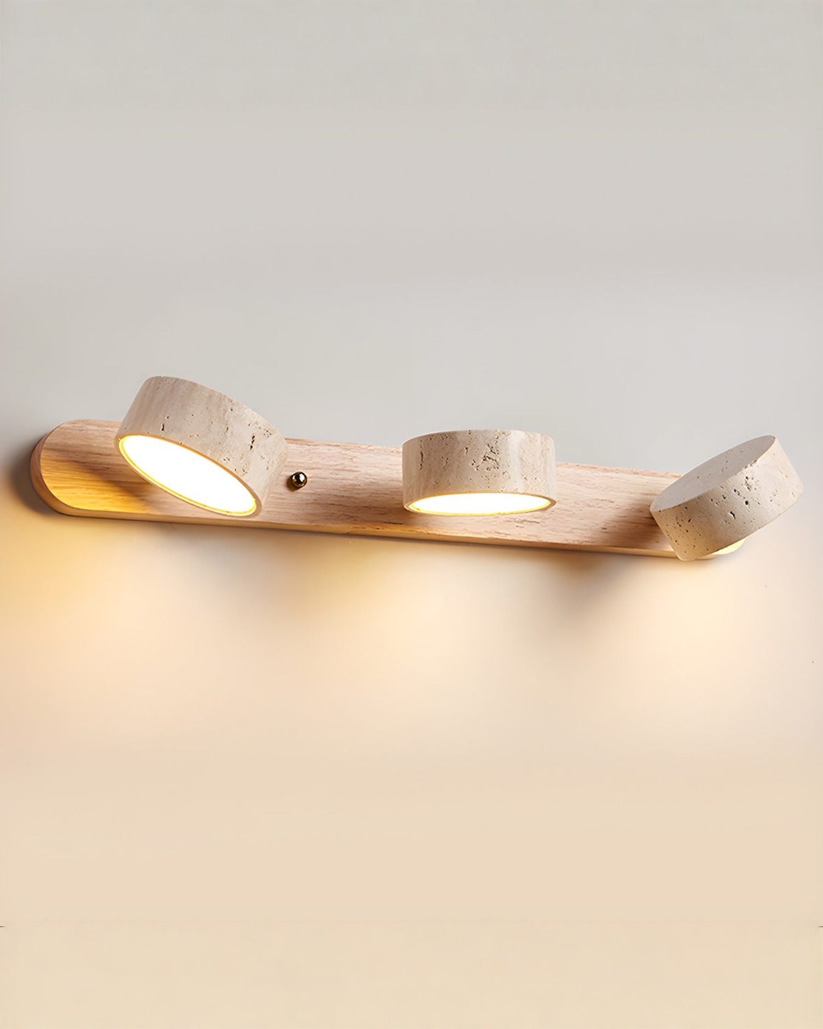 Travertin wandlamp met draaibare koppen - 2, 3 of 4 lampen | - Maison Roze