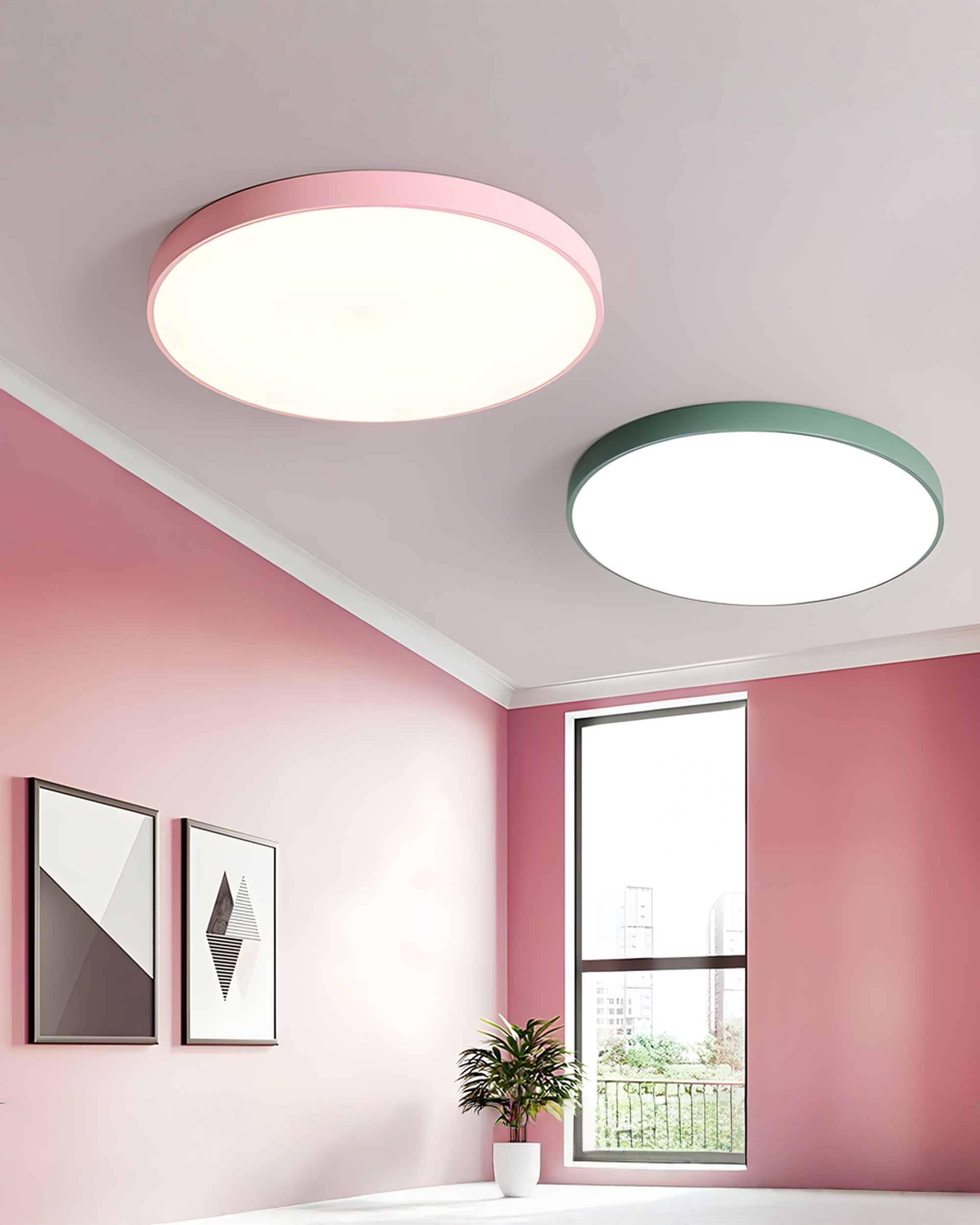 Ronde LED Plafondlamp Minimalistisch – Metaal & Acryl | - Maison Roze
