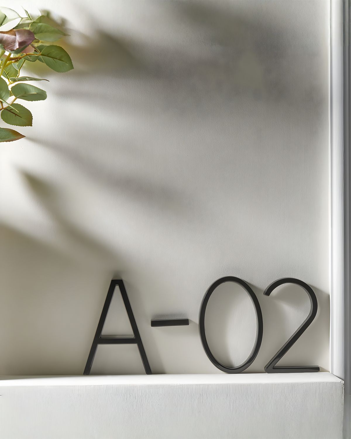 Modern Huisnummer Zwart – Zwevend Design Zinklegering Huisnummerbord 12,7 cm | - Maison Roze