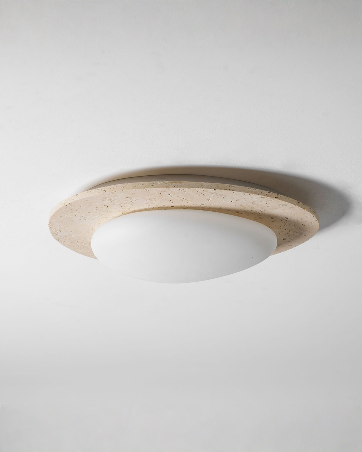 Ovale travertin plafondlamp - 32 x 29 cm | - Maison Roze