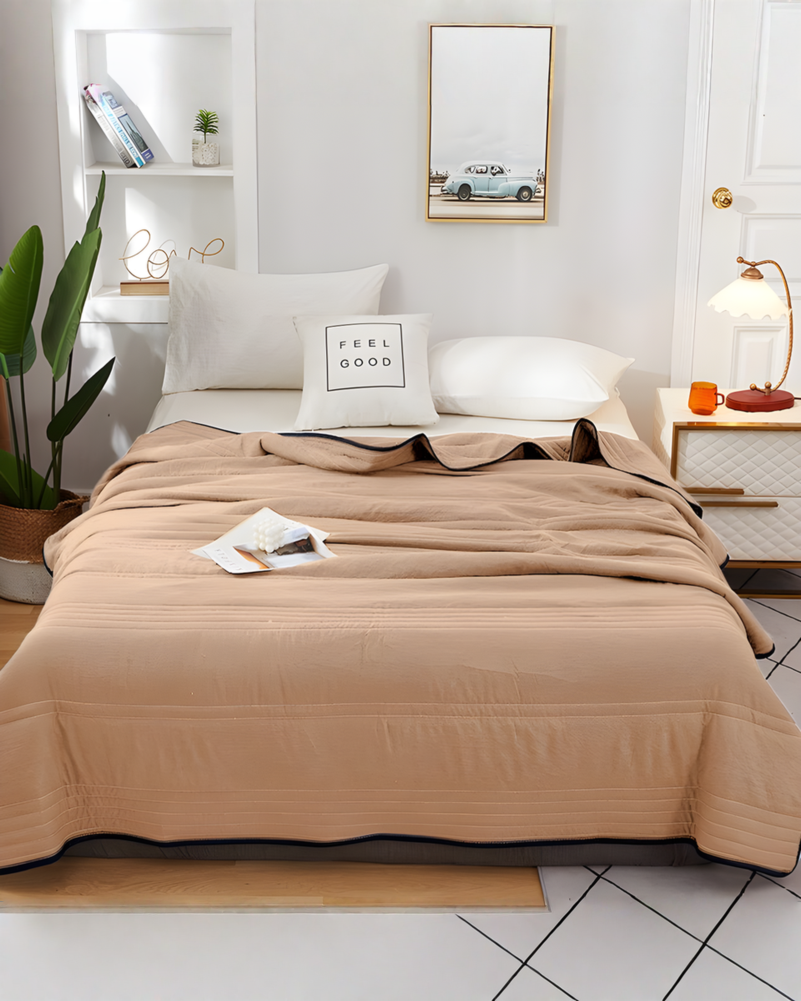 Koeldeken Ademend Verkoelend - 110x150 tot 180x220 cm | Camel - Maison Roze