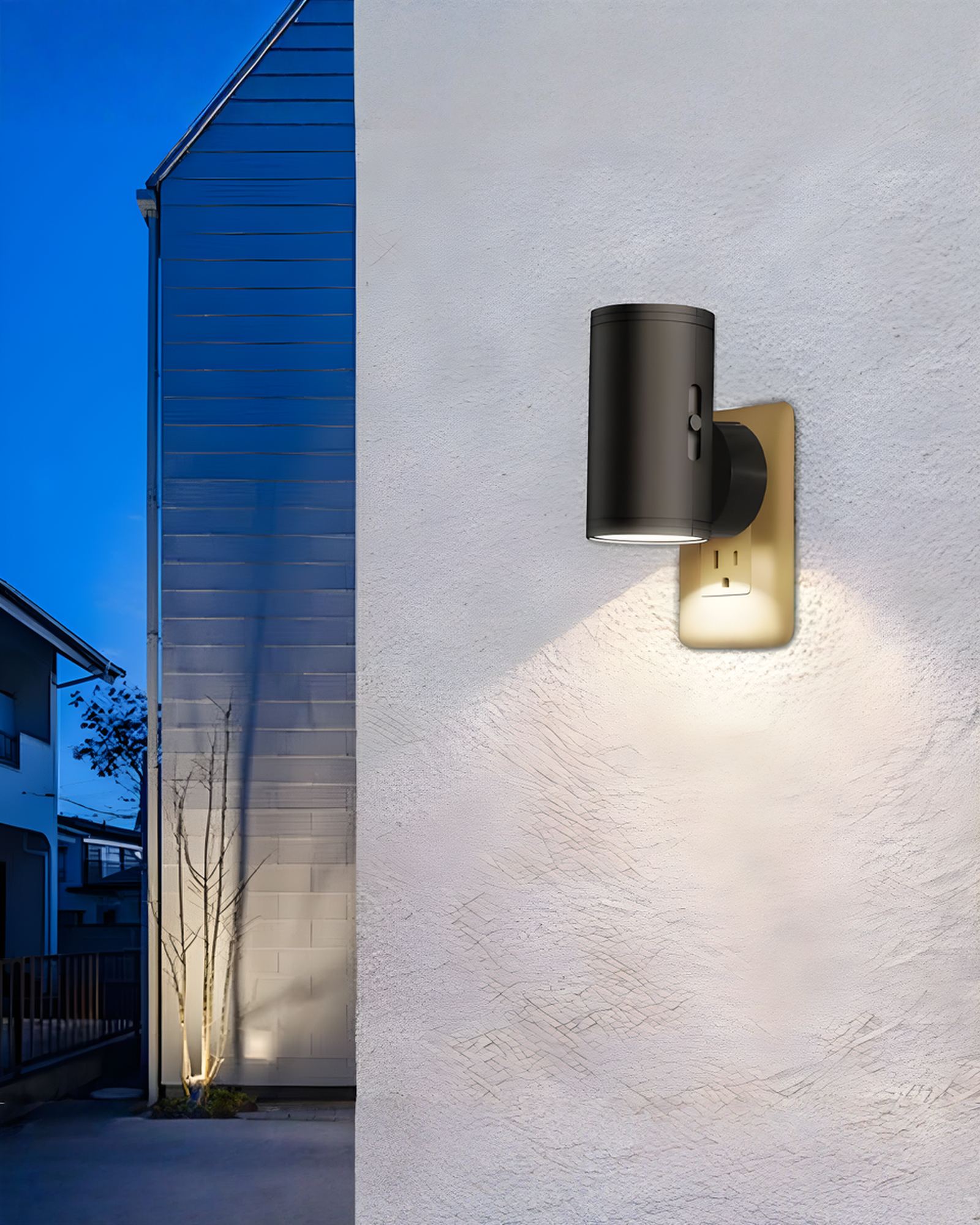 Dimbaar Nachtlampje voor Stopcontact - Multikleur LED Nachtlicht Modern, Set van 2 | - Maison Roze