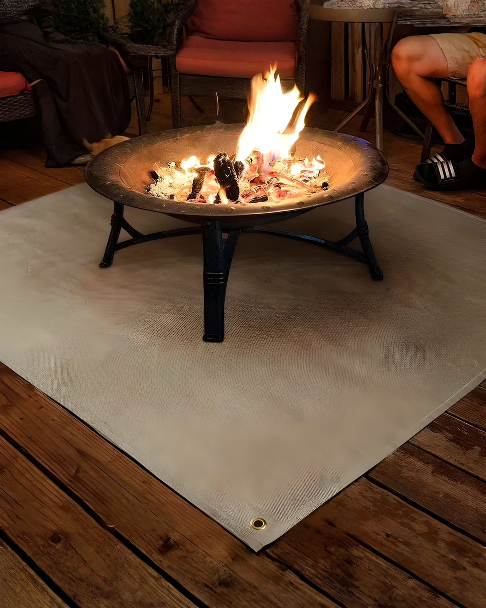 BBQ-beschermmat Hittebestendig tot 800°C - Vuurvaste Grillmat van Fiberglas | - Maison Roze