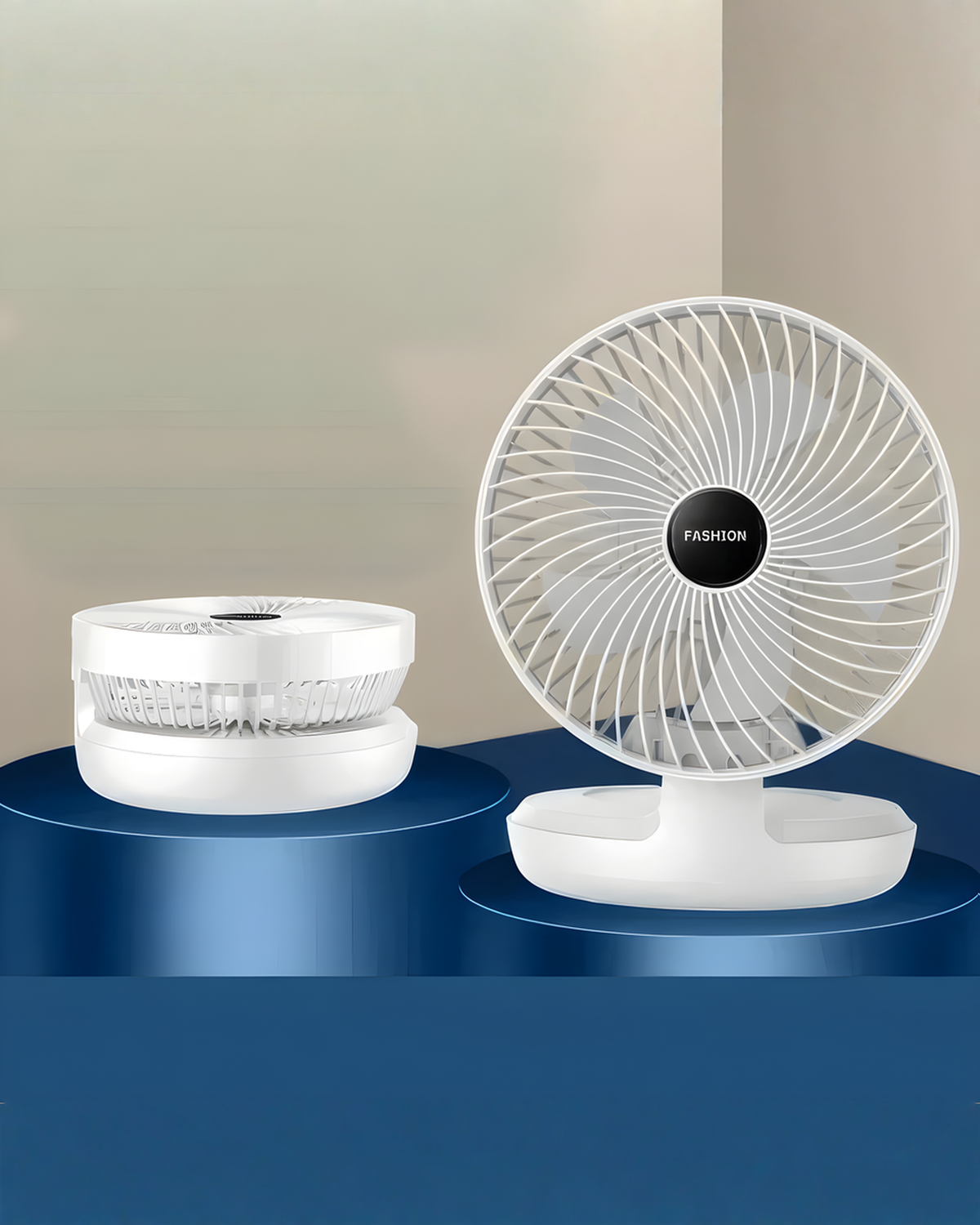 Opvouwbare ventilator - wandmontage en fluisterstil - Kunststof, 22 cm | - Maison Roze