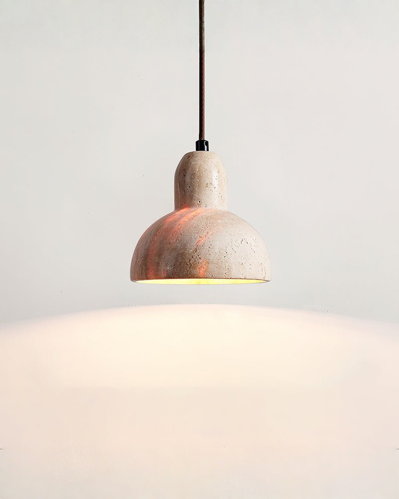 Terra Halo - Ronde travertin hanglamp | - Maison Roze