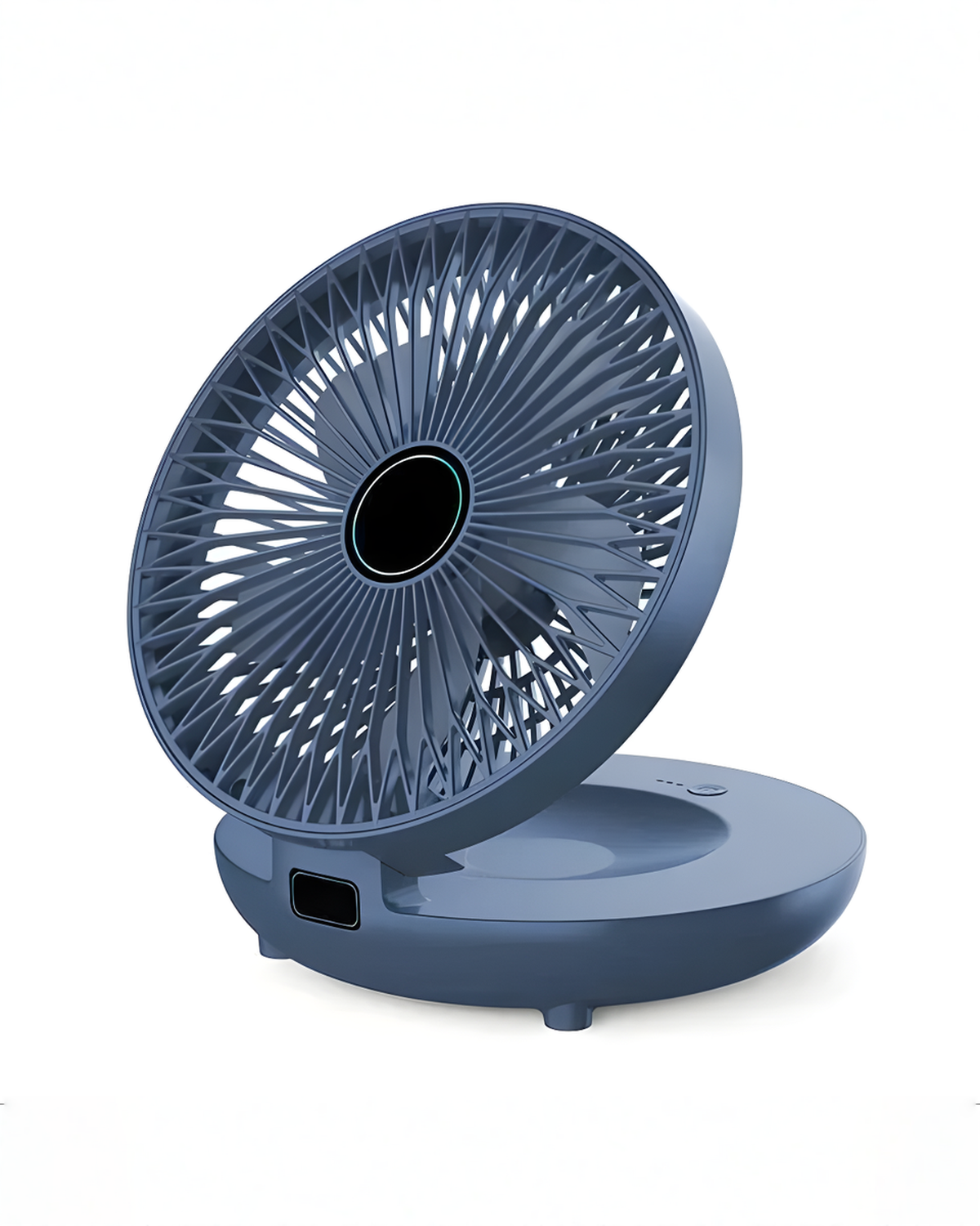 Opvouwbare ventilator - wandmontage en fluisterstil - Kunststof, 22 cm | Blauw - Maison Roze