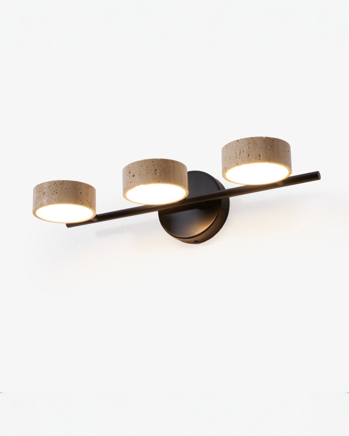 Traviso - Travertin spiegellamp met 2 of 3 lichtpunten | - Maison Roze