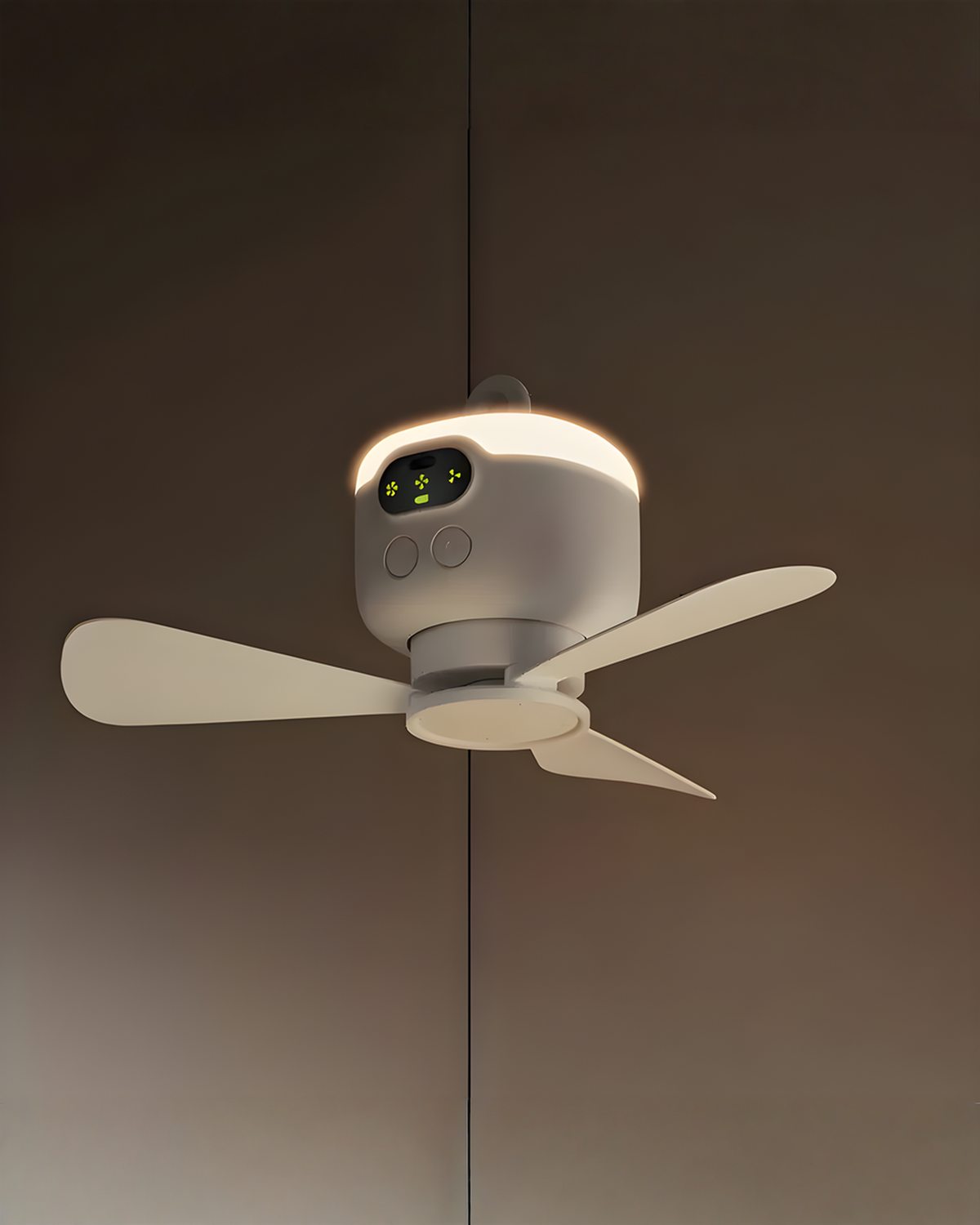 Oplaadbare Hang Ventilator met LED-licht en Afstandsbediening - 8000 mAh - USB-C - Wit | - Maison Roze