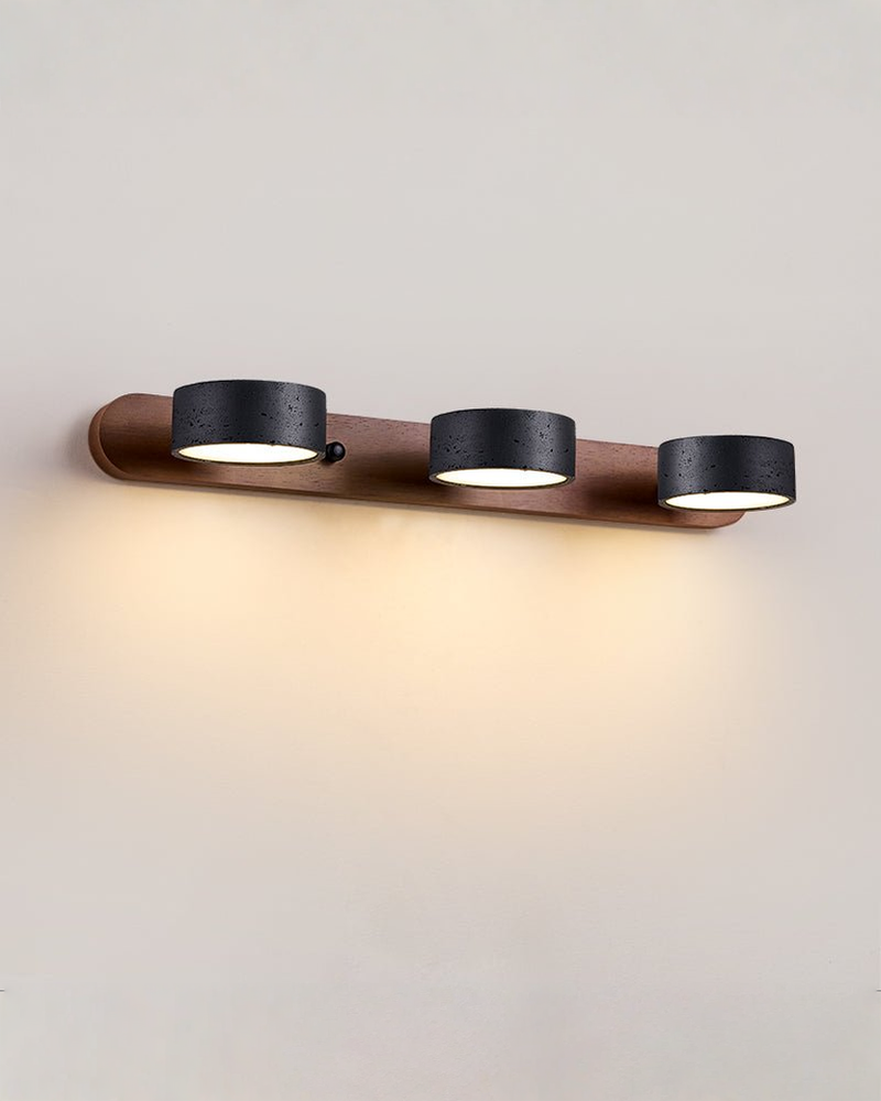 Zwarte travertin wandlamp met draaibare koppen - 2, 3 of 4 lampen | - Maison Roze
